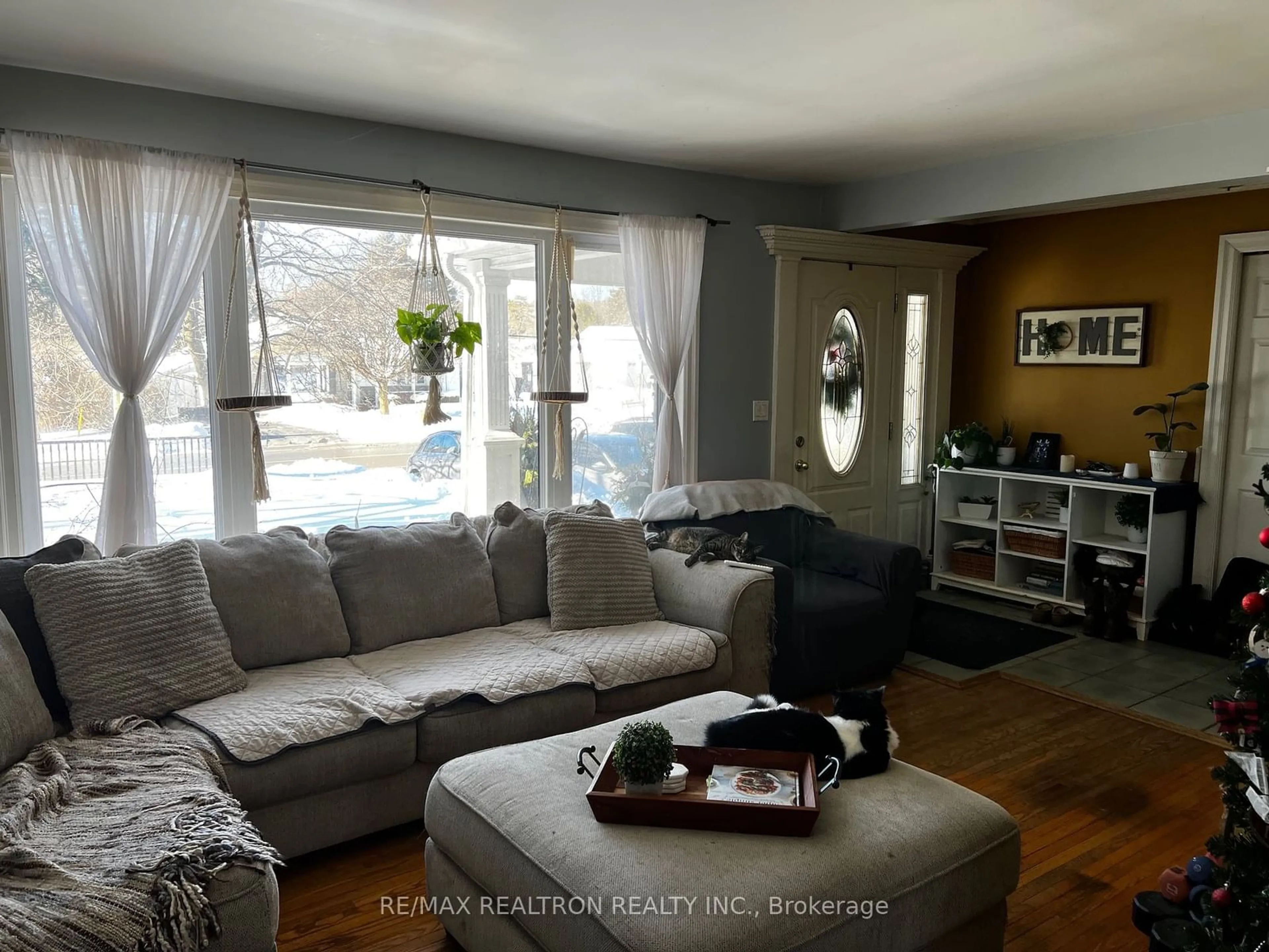 Living room with furniture, wood/laminate floor for 73 Young St, Brighton Ontario K0K 1H0