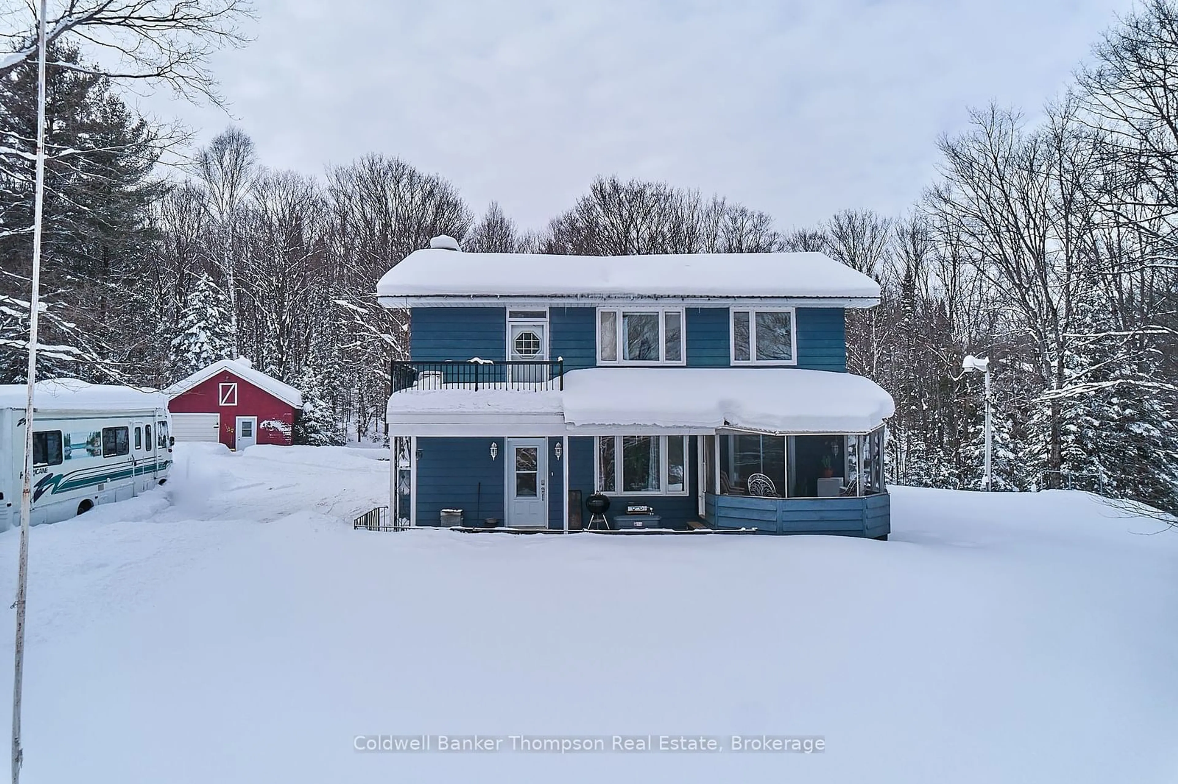 A pic from outside/outdoor area/front of a property/back of a property/a pic from drone, street for 51 Gibson Rd, Perry Ontario P0A 1J0