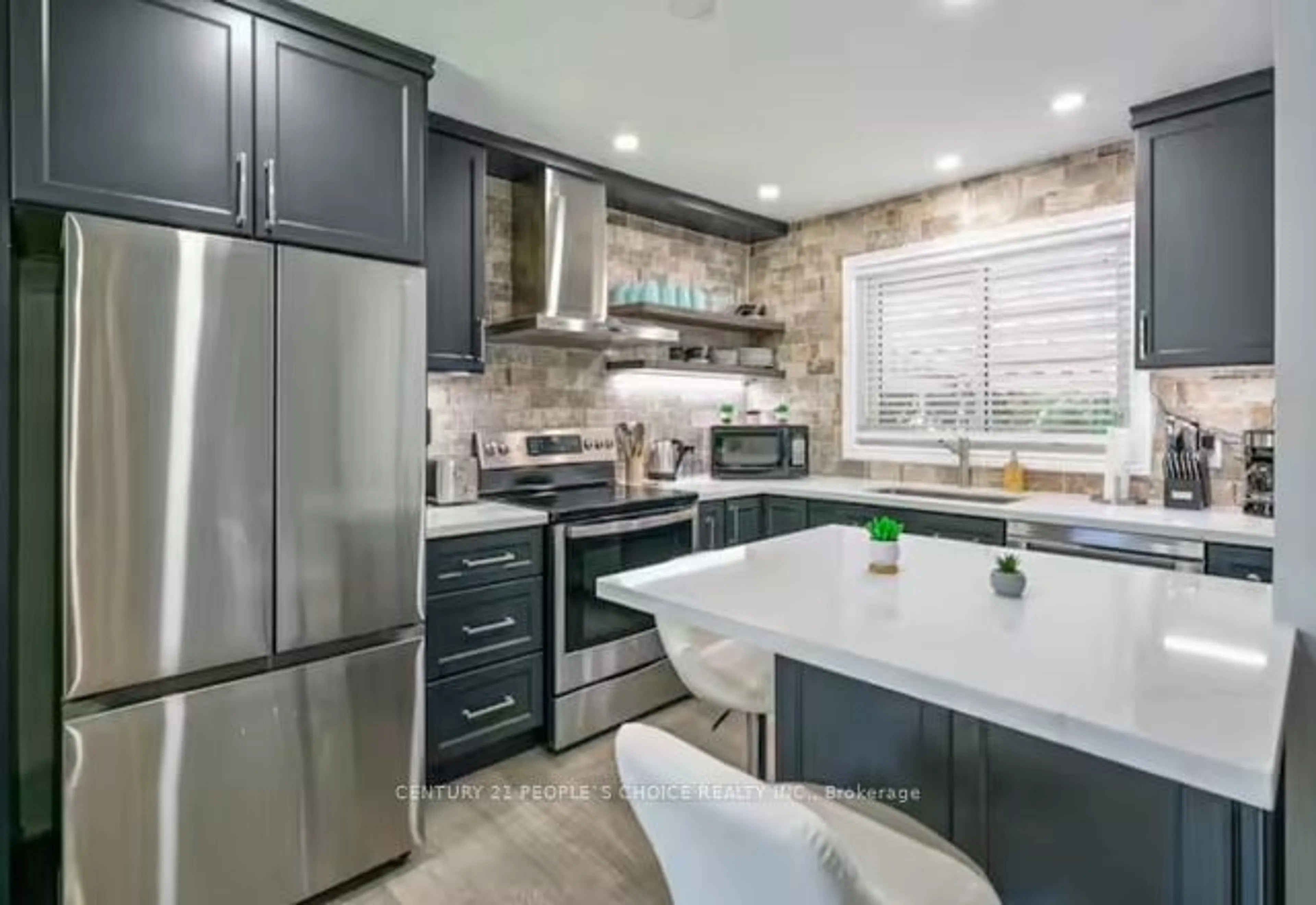 Contemporary kitchen, ceramic/tile floor for 5 Northwood Dr, St. Catharines Ontario L2M 4J4