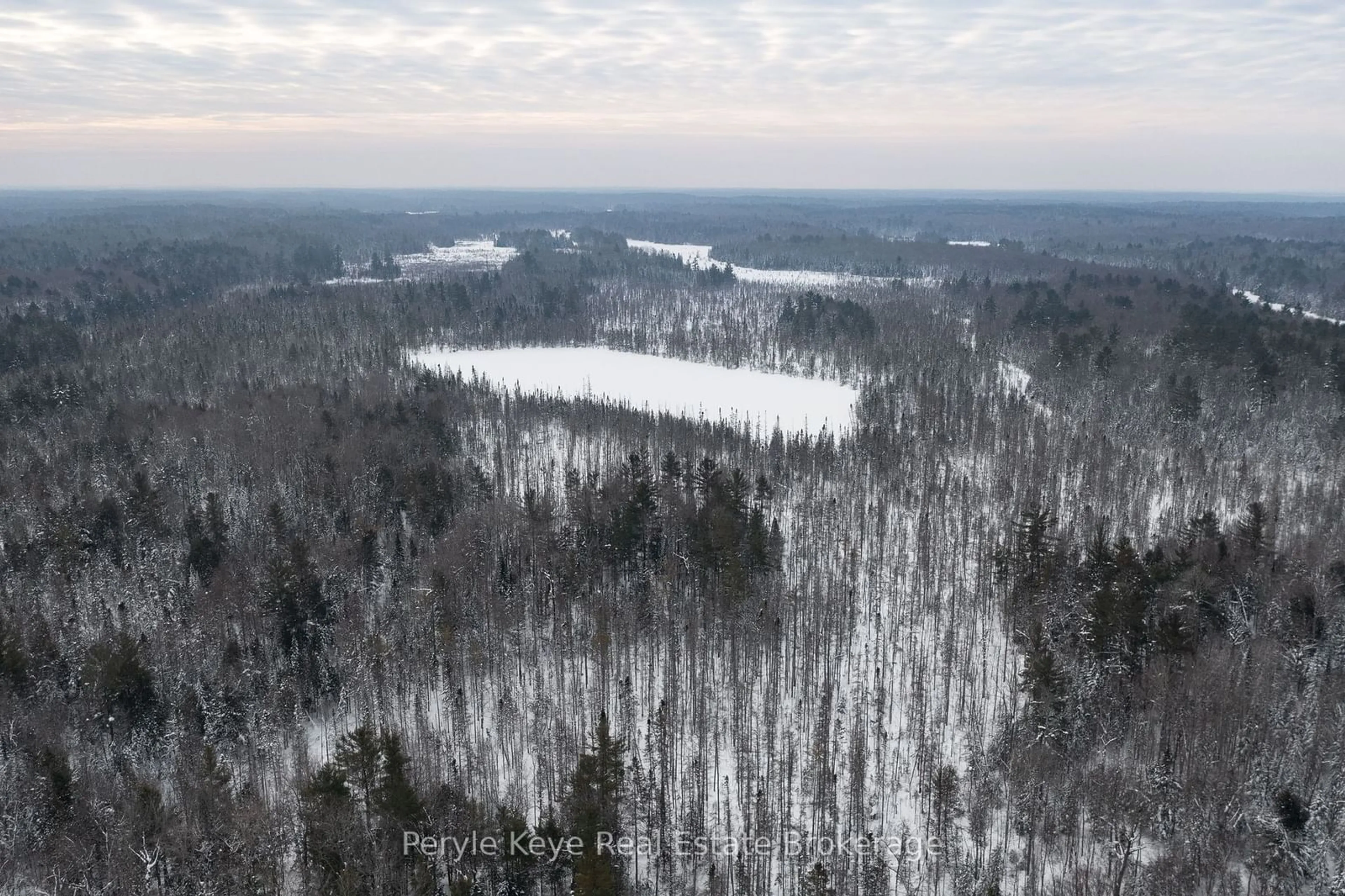 A pic from outside/outdoor area/front of a property/back of a property/a pic from drone, forest/trees view for 1107 Highway 141, Huntsville Ontario P0B 1M0