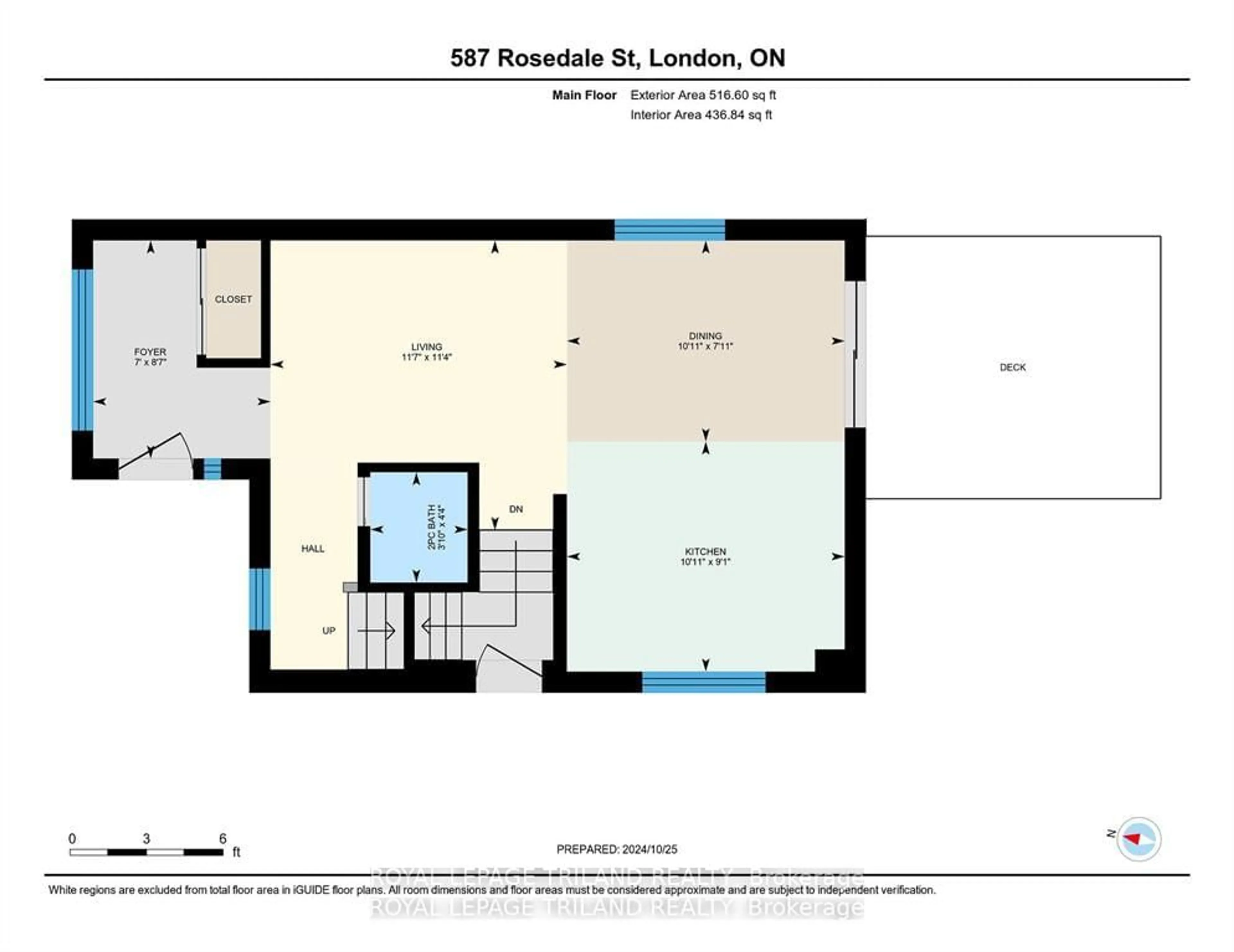 Floor plan for 587 Rosedale St, London Ontario N6B 2C7