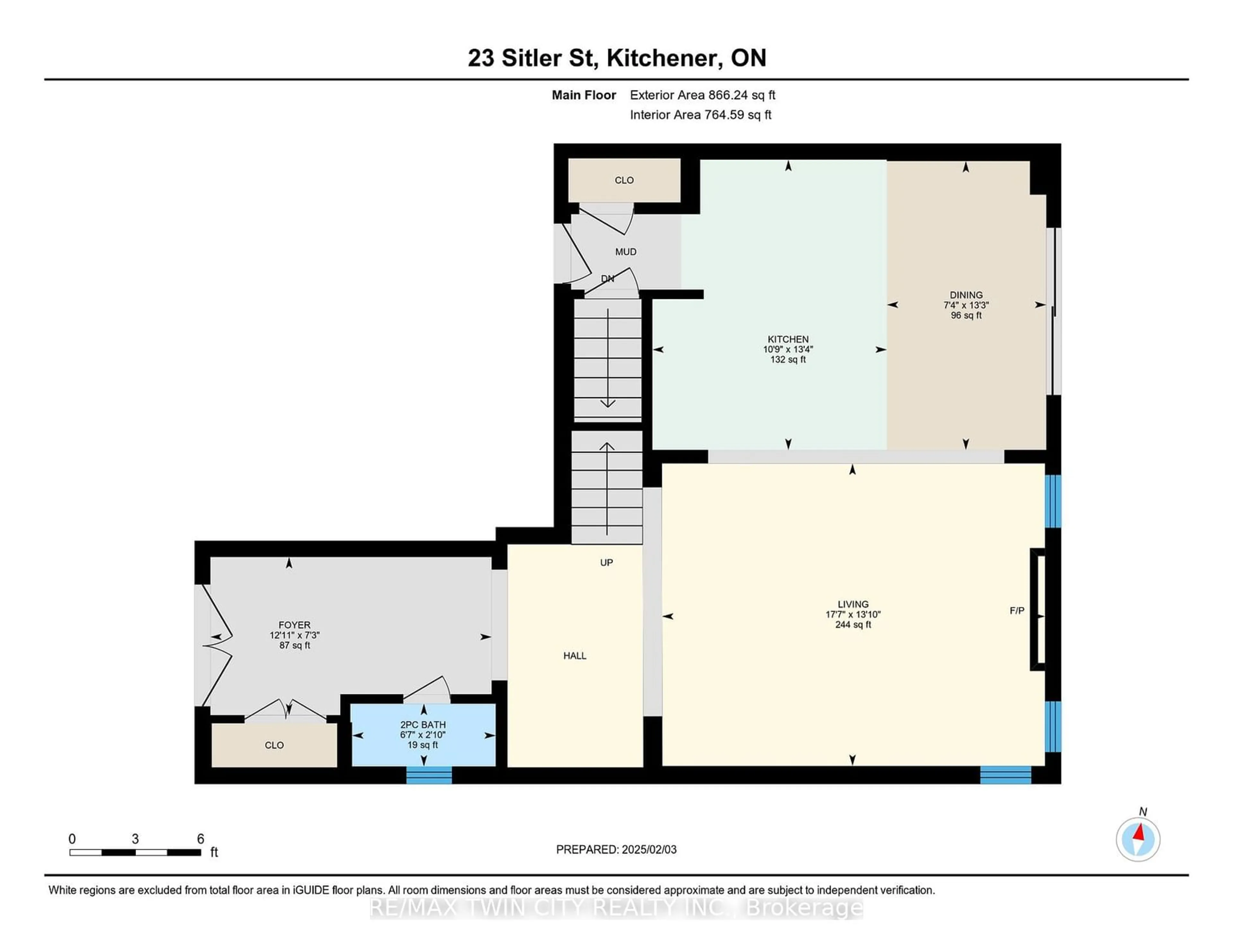 Floor plan for 23 Sitler St, Kitchener Ontario N2R 0T2