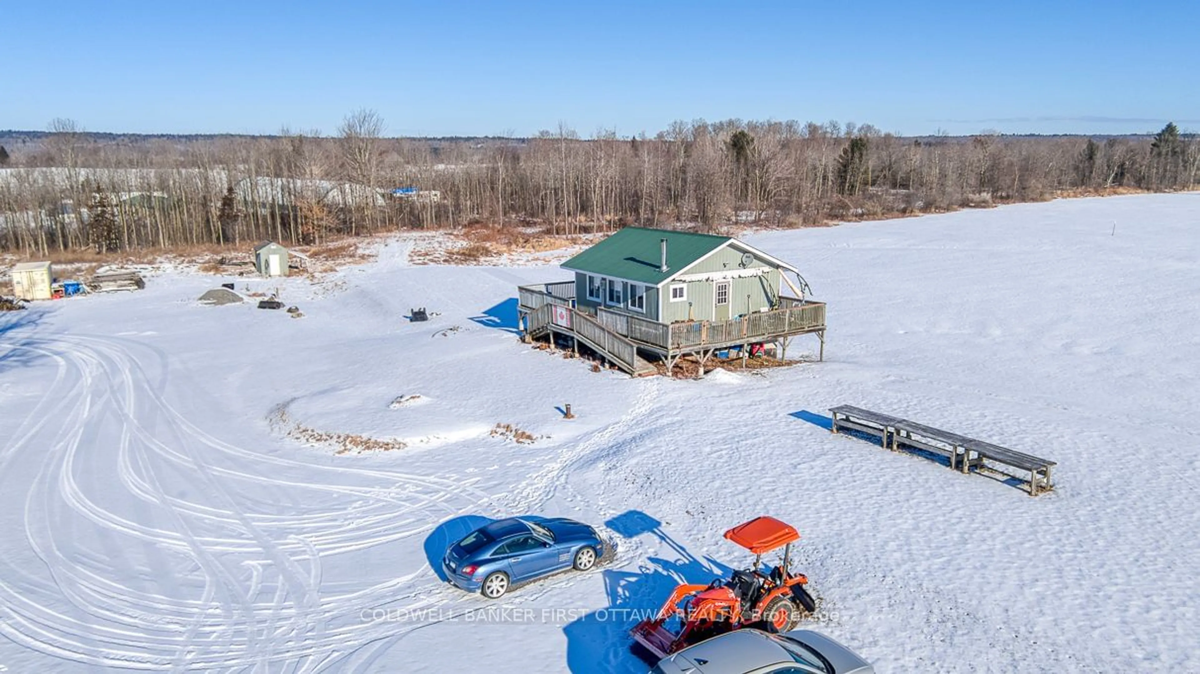 A pic from outside/outdoor area/front of a property/back of a property/a pic from drone, water/lake/river/ocean view for 9256 County Road 42 Rd, Rideau Lakes Ontario K0G 1X0