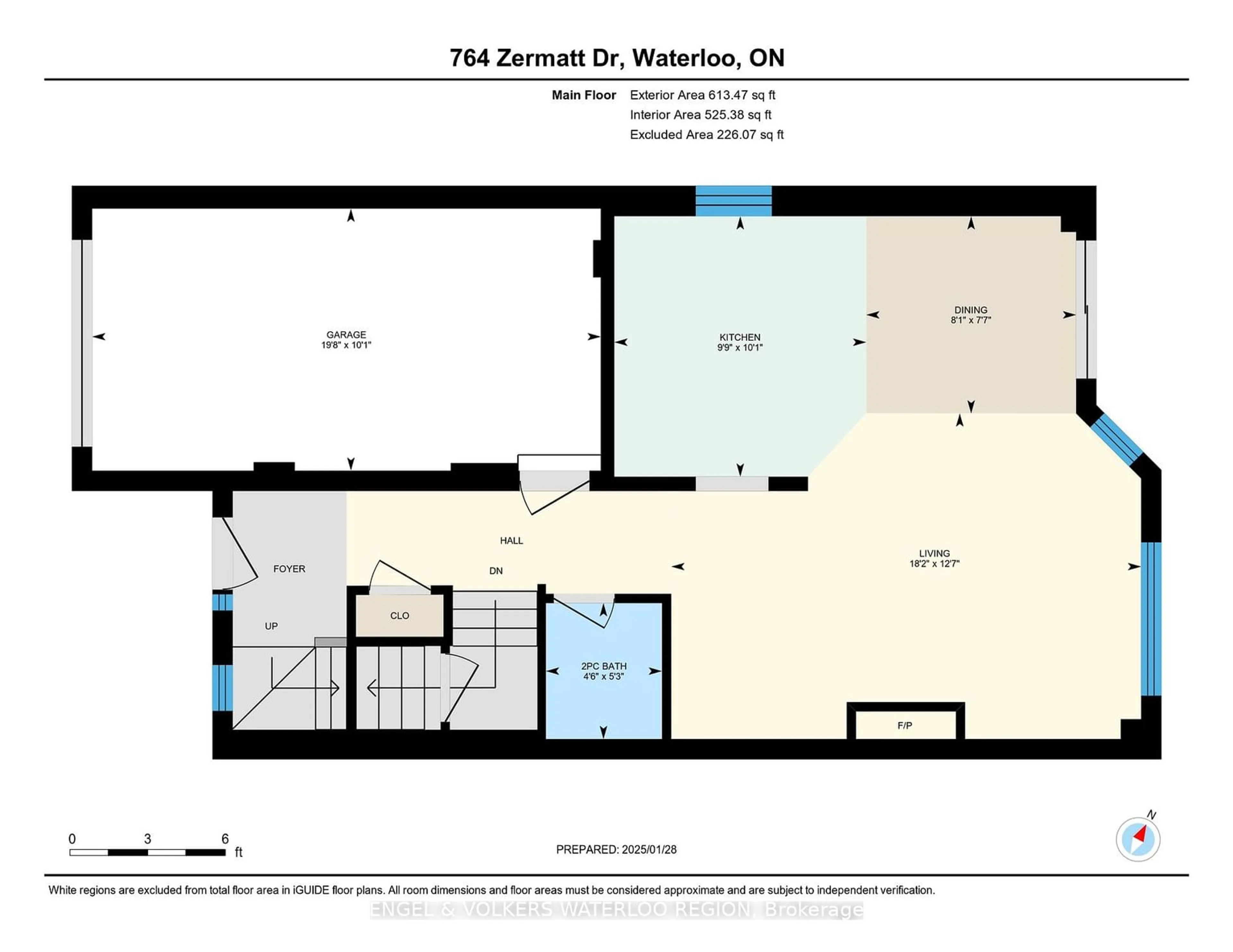 Floor plan for 764 Zermatt Dr, Waterloo Ontario N2T 2W8