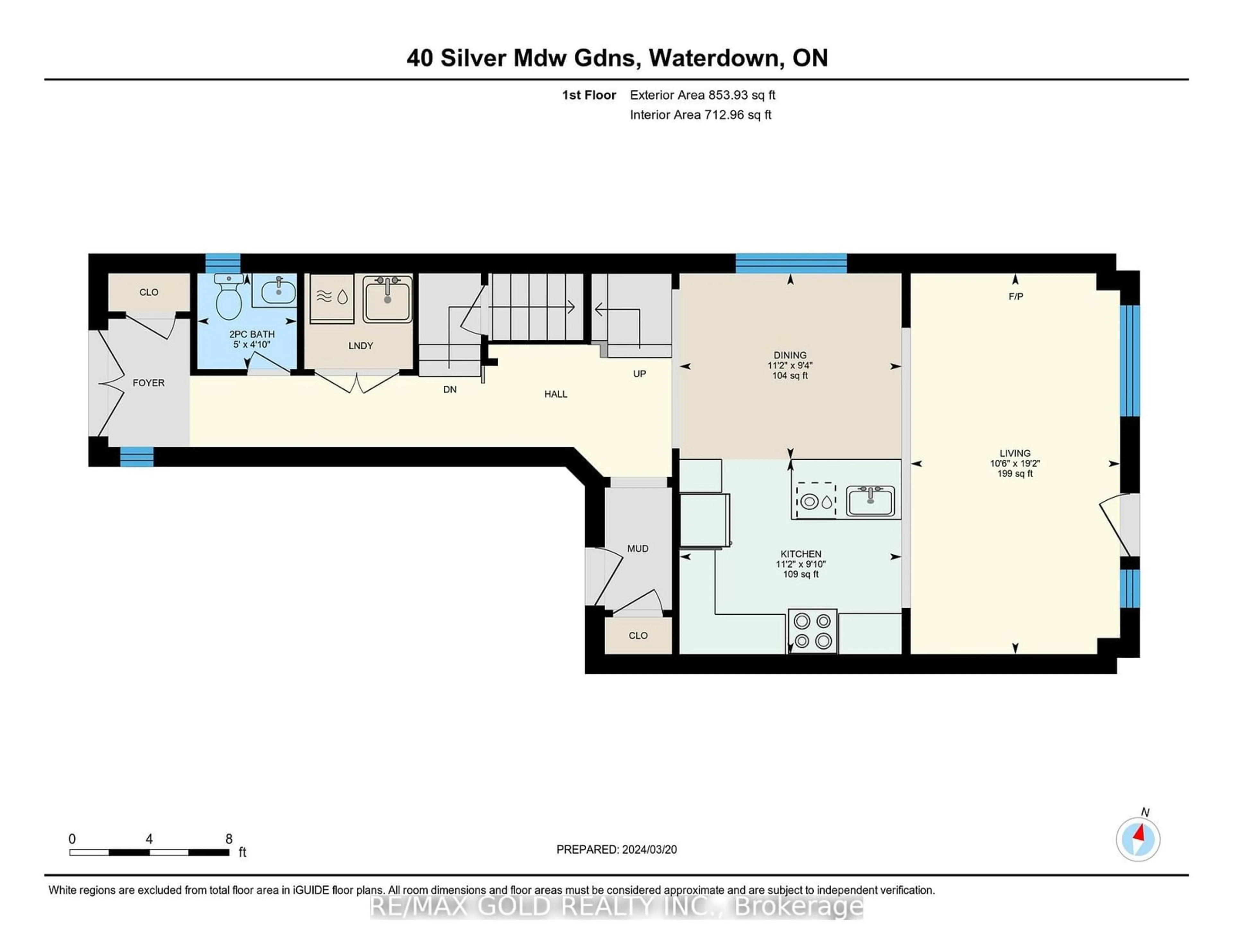 Floor plan for 40 Silver Meadow Gdns, Hamilton Ontario L8B 1Z4