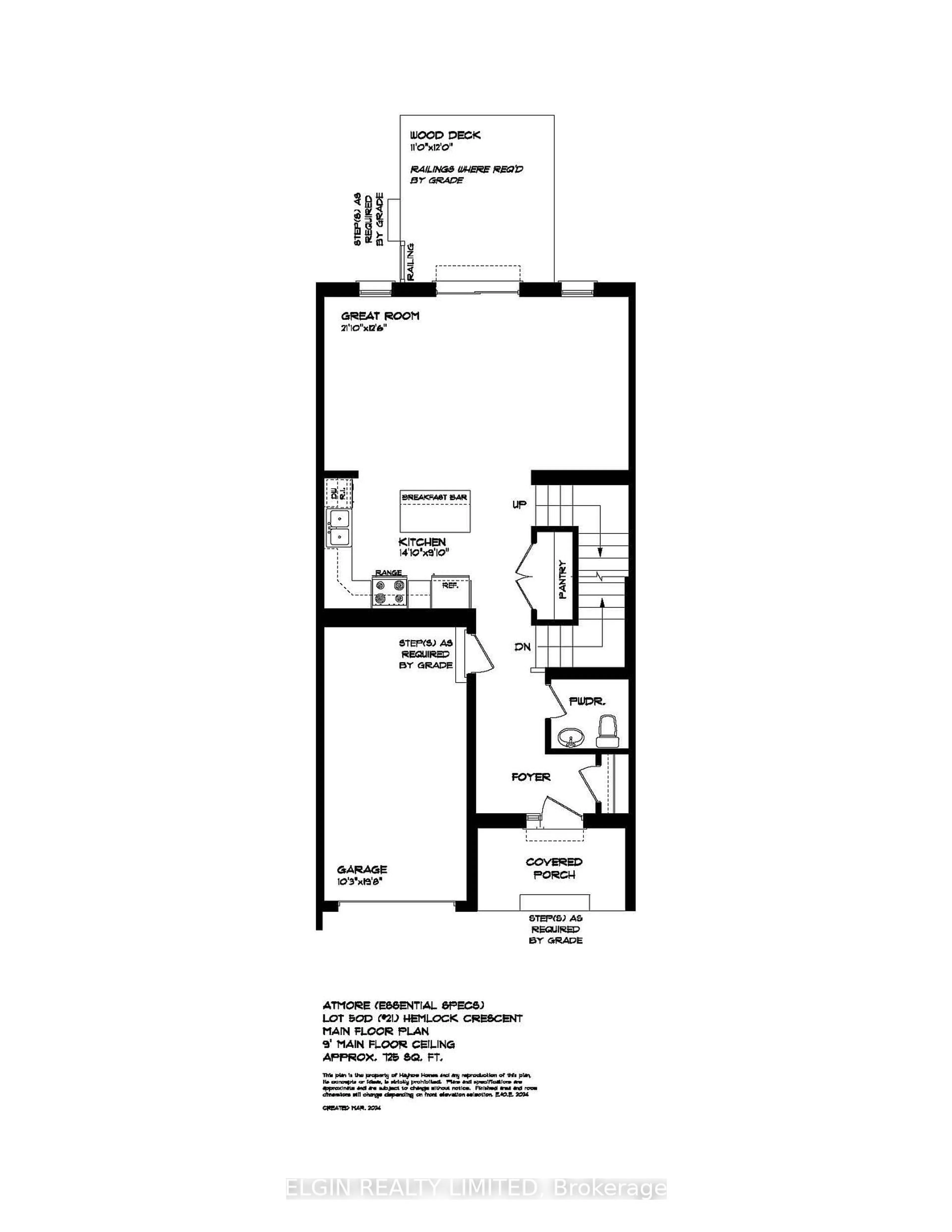 Floor plan for 21 Hemlock Cres, Aylmer Ontario N5H 0C1