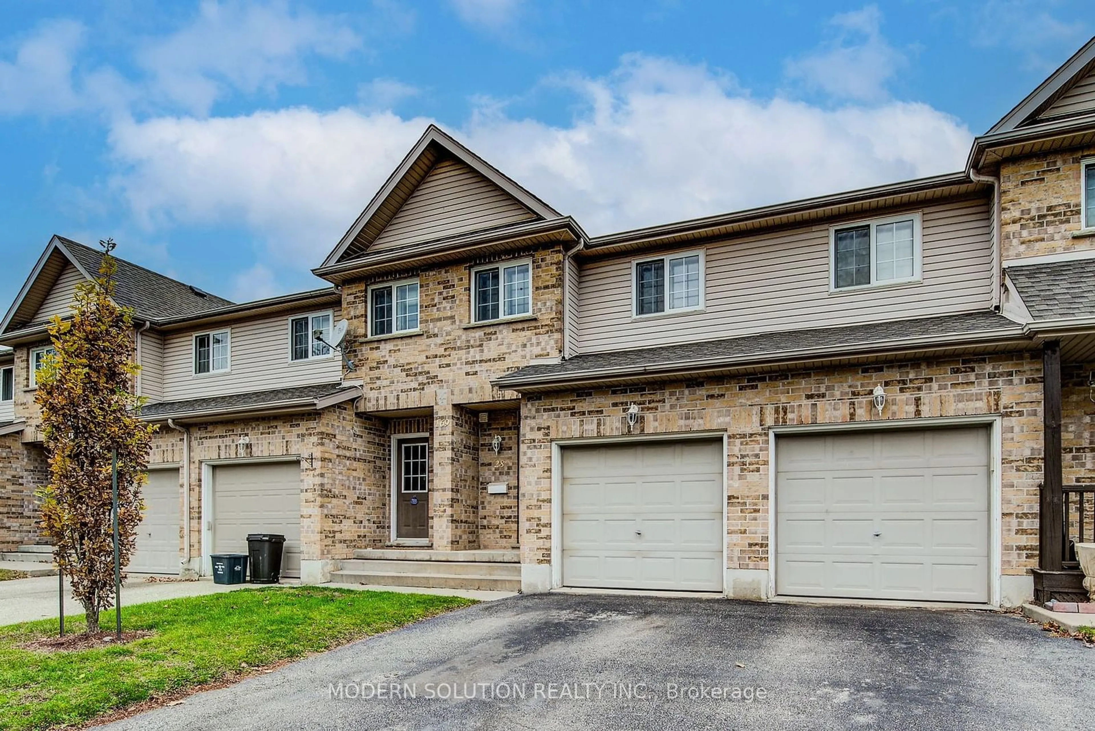 Home with brick exterior material, street for 169 Bismark Dr #28, Cambridge Ontario N1S 5C1