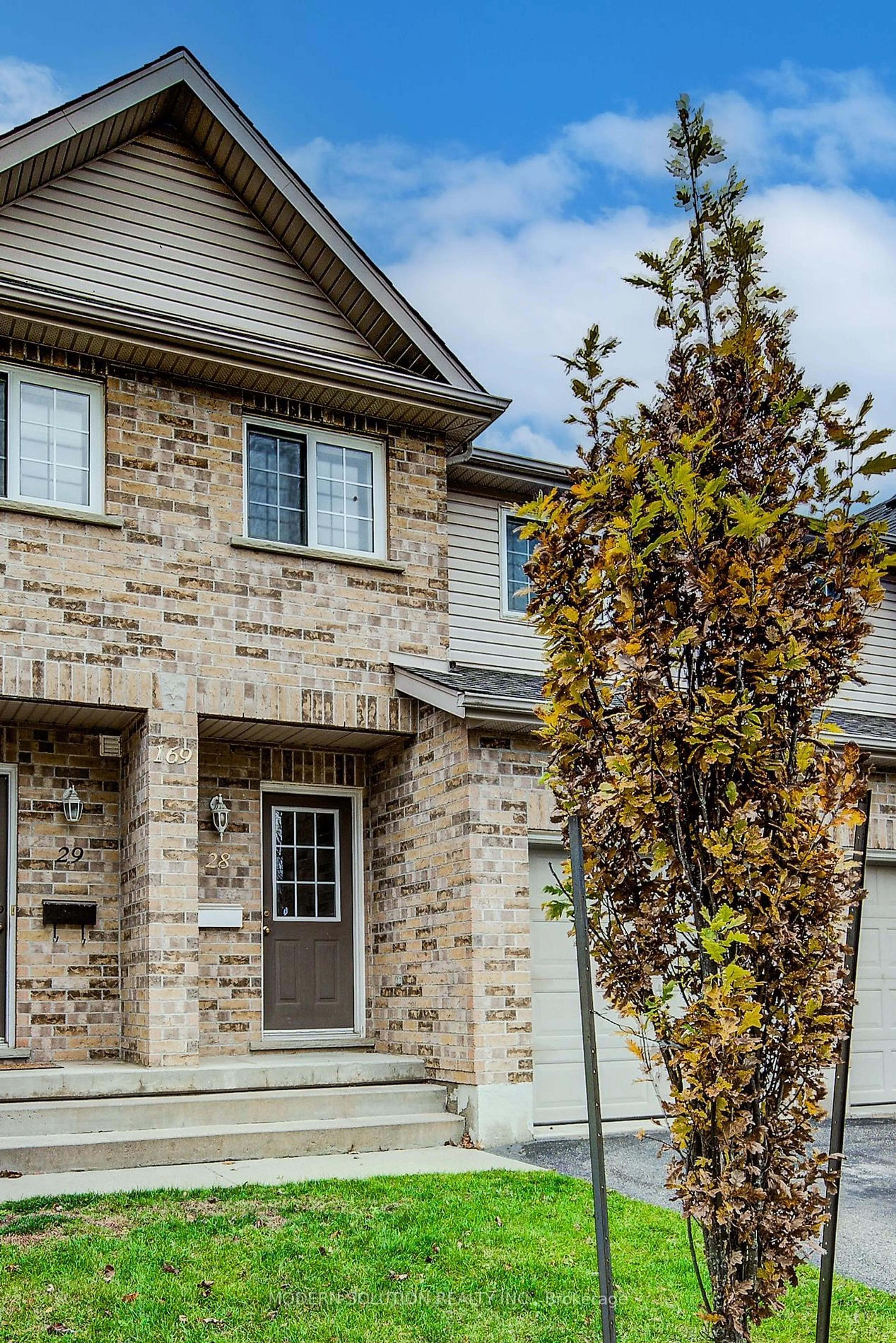 Home with brick exterior material, street for 169 Bismark Dr #28, Cambridge Ontario N1S 5C1