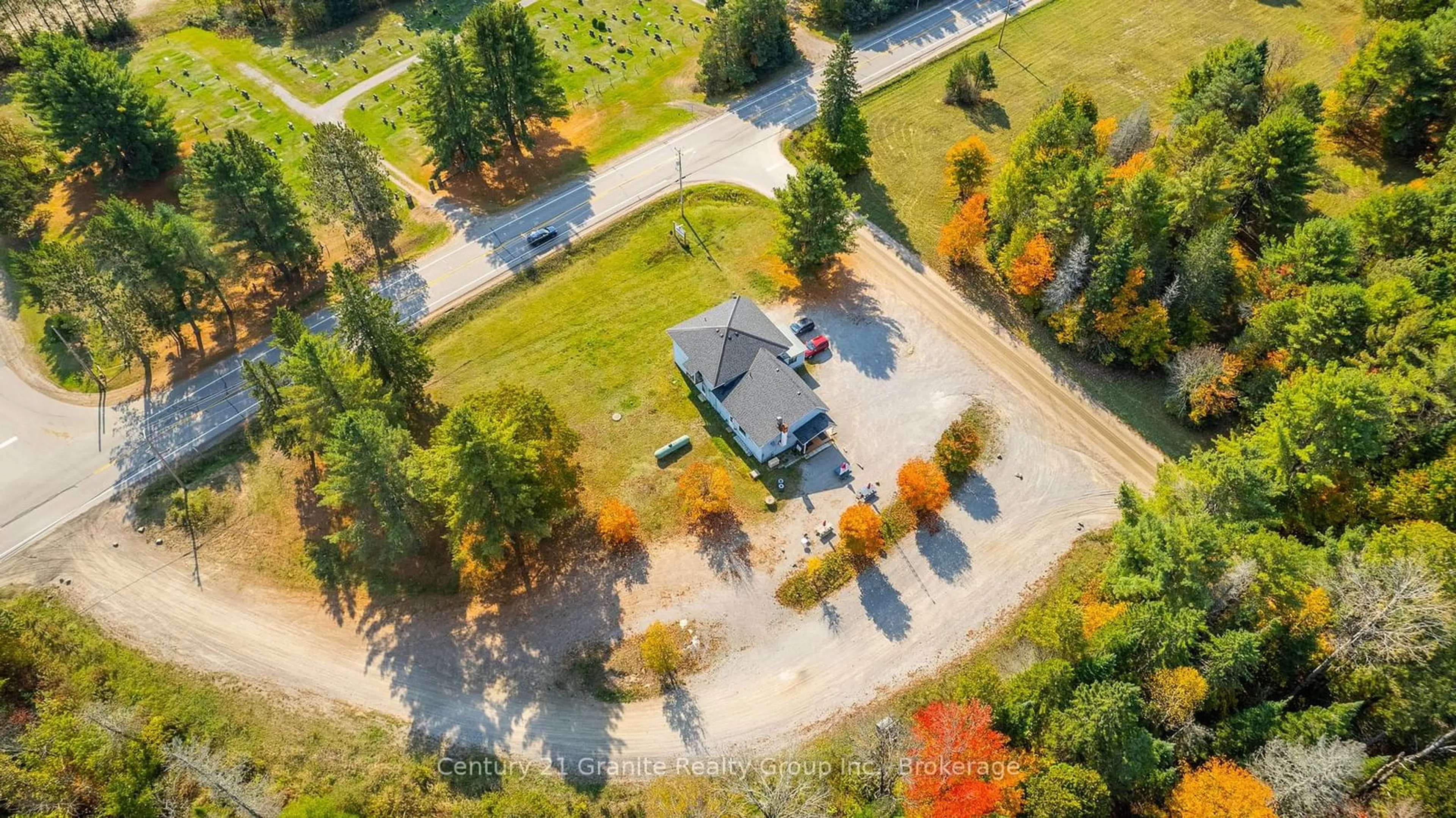 A pic from outside/outdoor area/front of a property/back of a property/a pic from drone, forest/trees view for 1010 Billings Lake Rd, Highlands East Ontario K0M 1R0