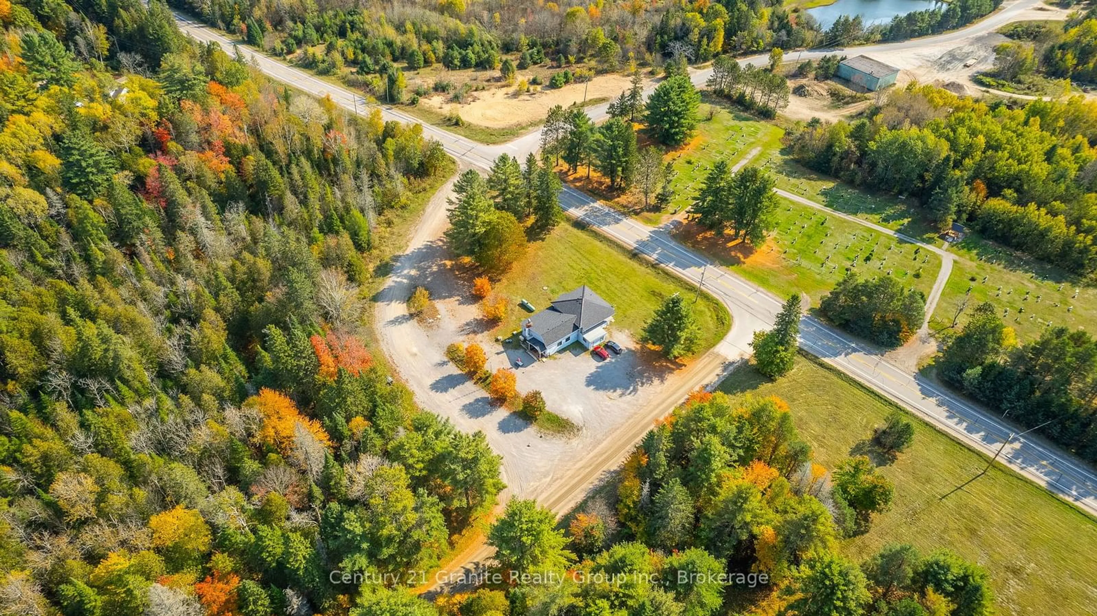 A pic from outside/outdoor area/front of a property/back of a property/a pic from drone, unknown for 1010 Billings Lake Rd, Highlands East Ontario K0M 1R0