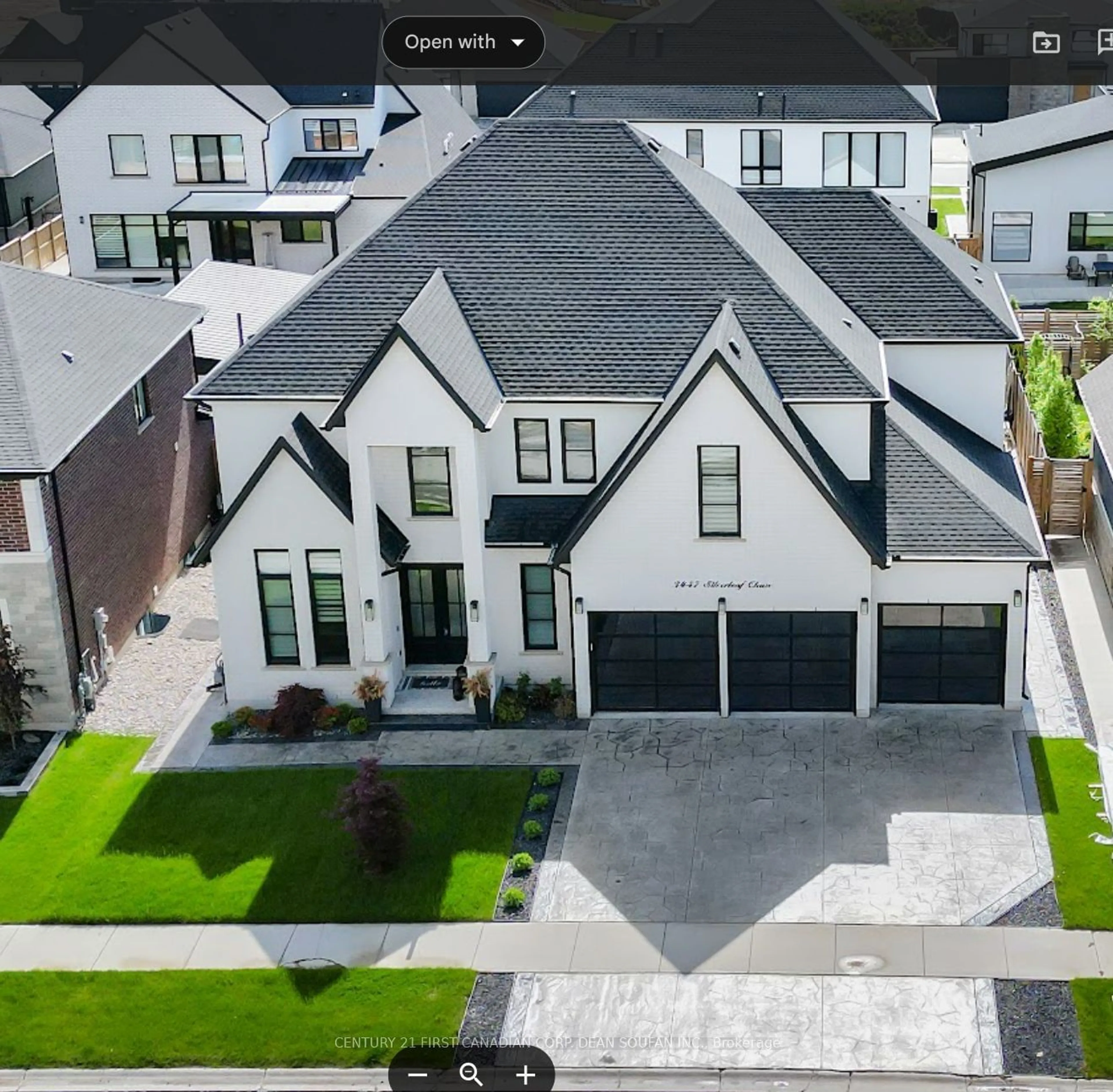 A pic from outside/outdoor area/front of a property/back of a property/a pic from drone, street for 3447 Silverleaf Chse, London Ontario N6P 0G7