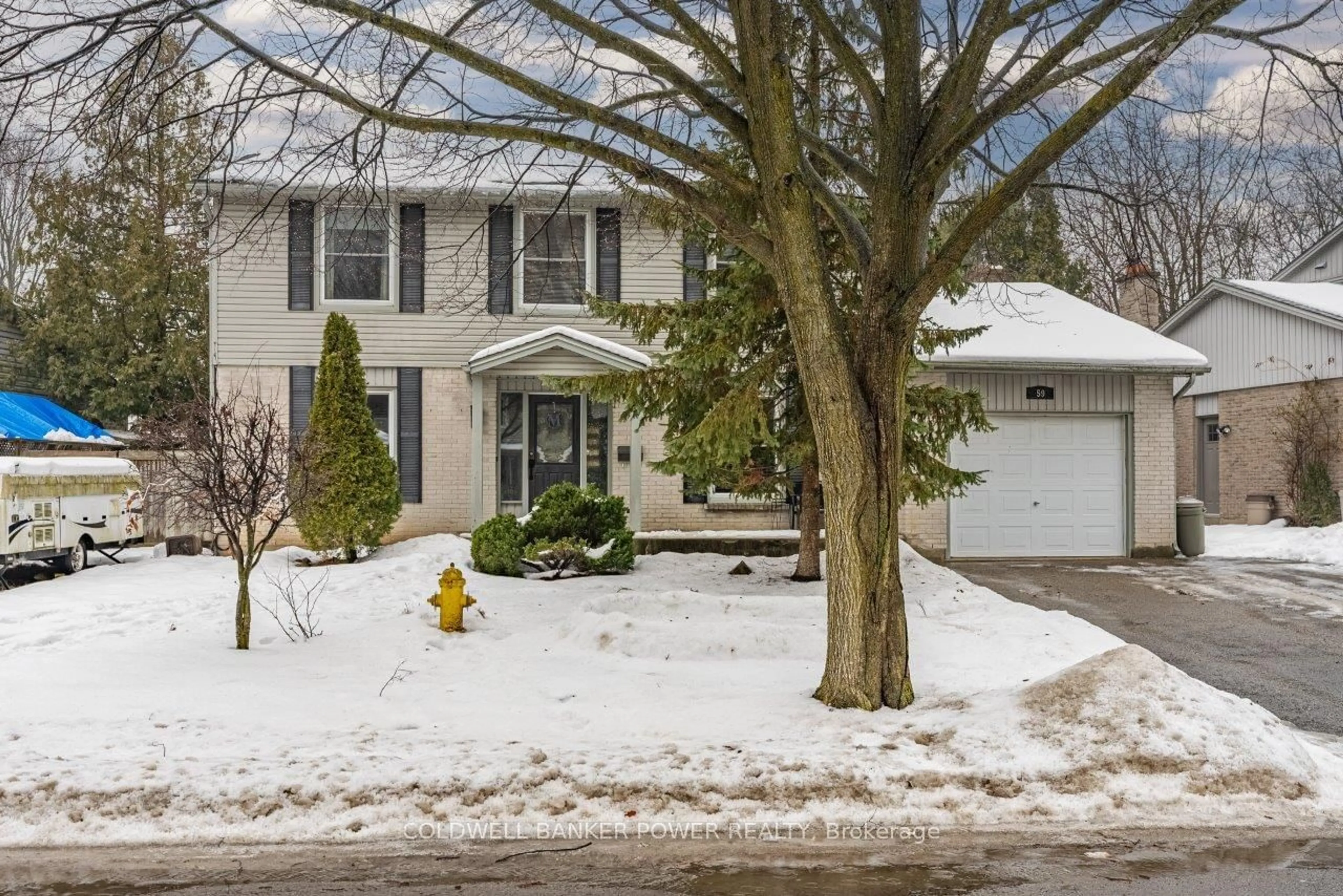 Home with vinyl exterior material, street for 59 DUNSMOOR Rd, London Ontario N6K 1T6