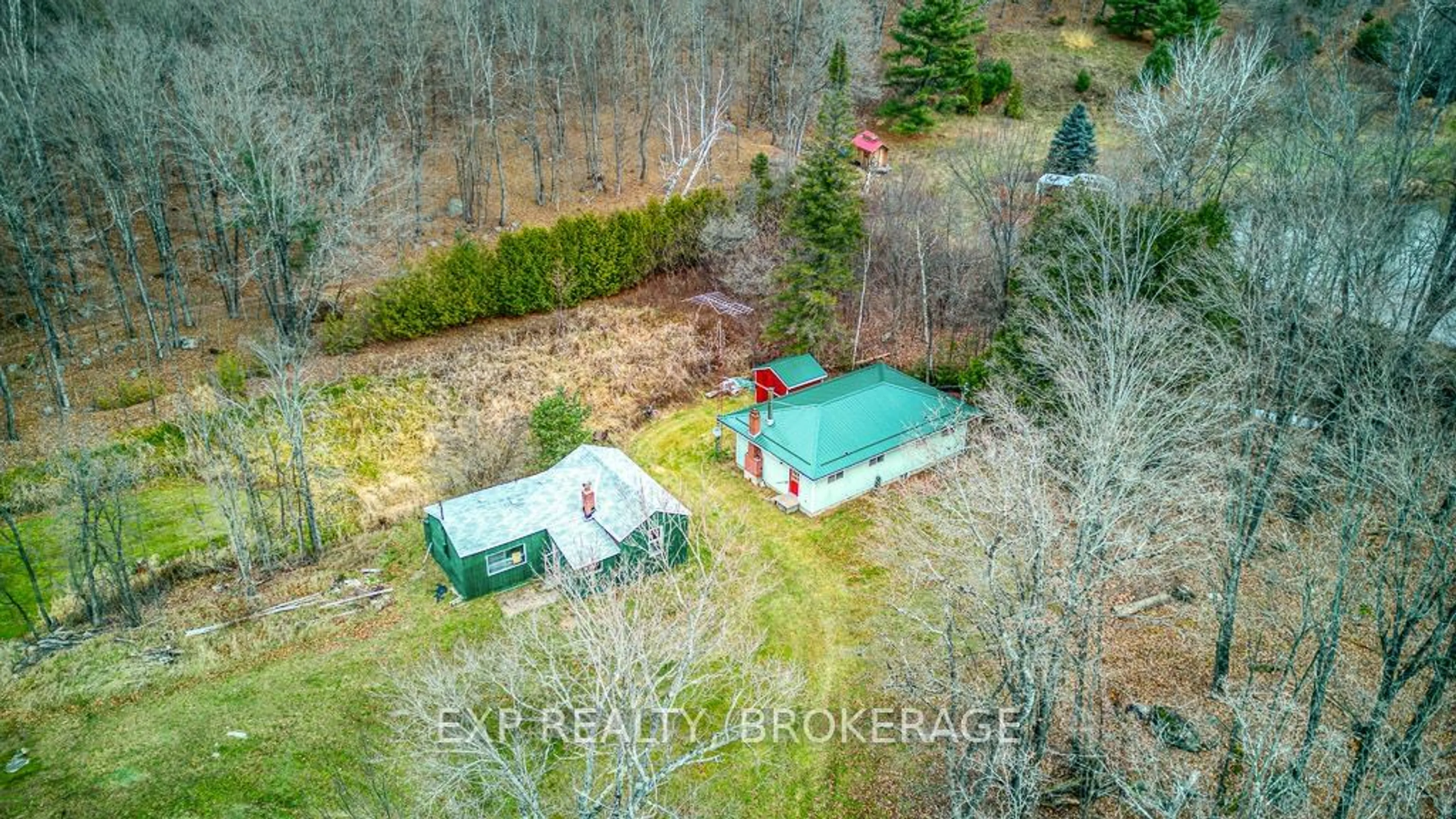 A pic from outside/outdoor area/front of a property/back of a property/a pic from drone, forest/trees view for 28114C HWY 7, Central Frontenac Ontario K0H 2E0