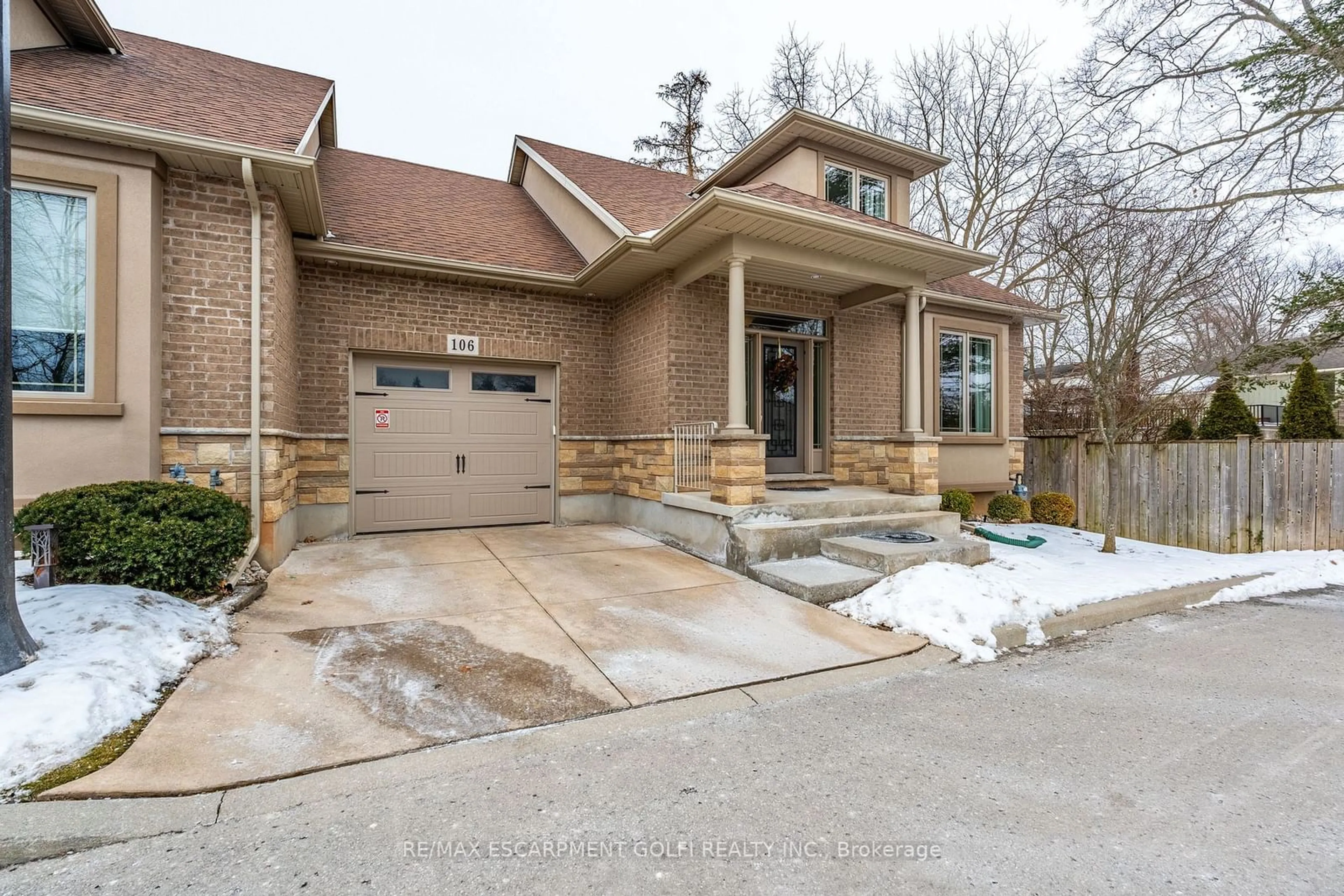 Home with brick exterior material, street for 6186 Dorchester Rd #106, Niagara-on-the-Lake Ontario L2G 0G4