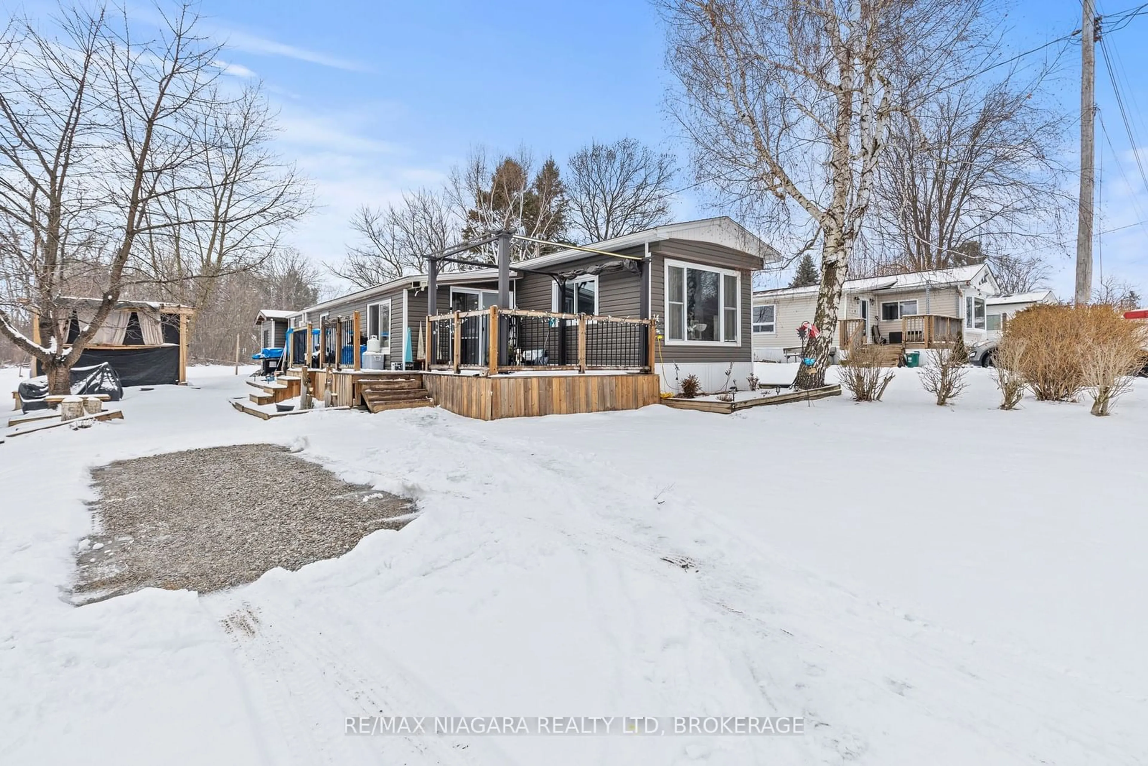 A pic from outside/outdoor area/front of a property/back of a property/a pic from drone, water/lake/river/ocean view for 43969 3 High #14, Wainfleet Ontario L0S 1V0