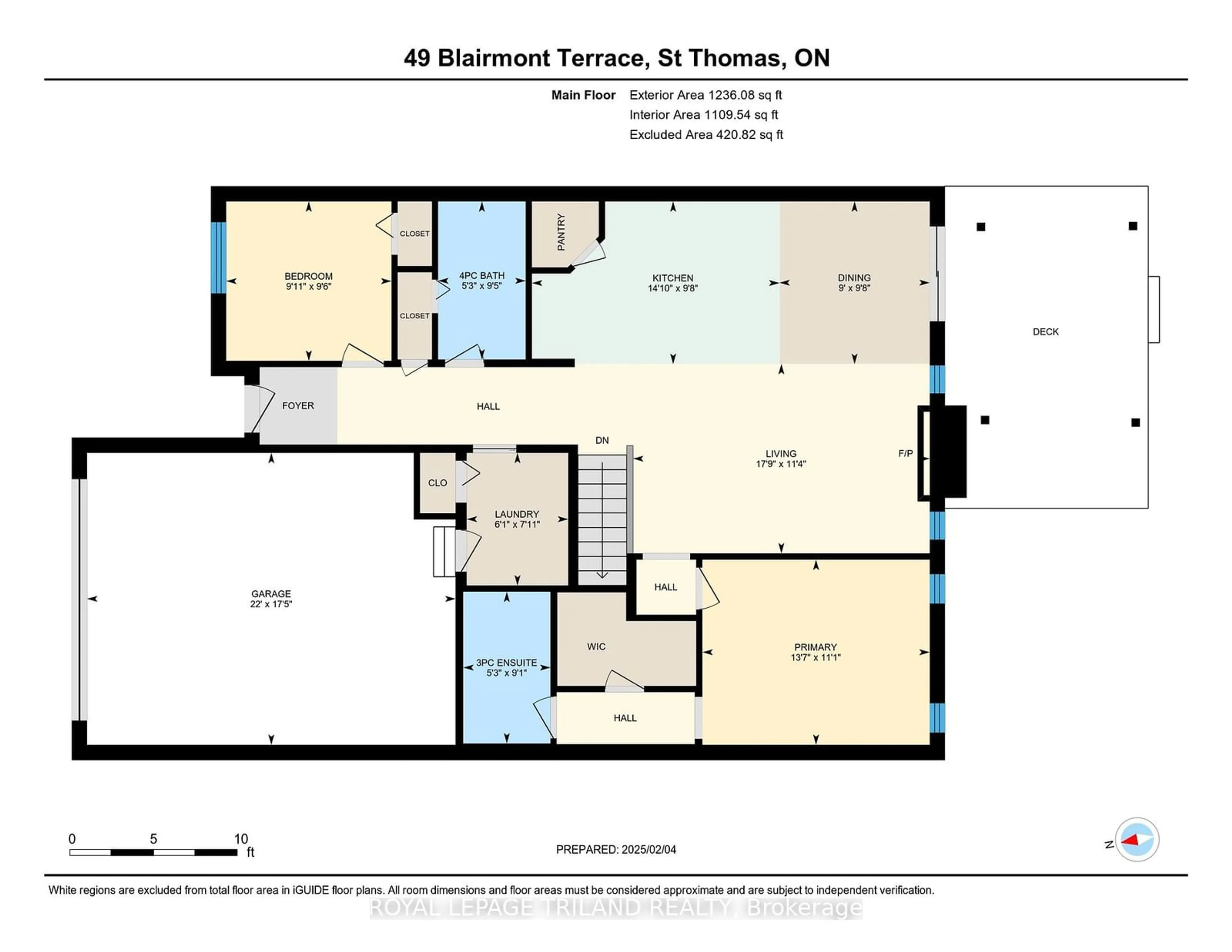 Floor plan for 49 Blairmont Terr, St. Thomas Ontario N5R 0E1