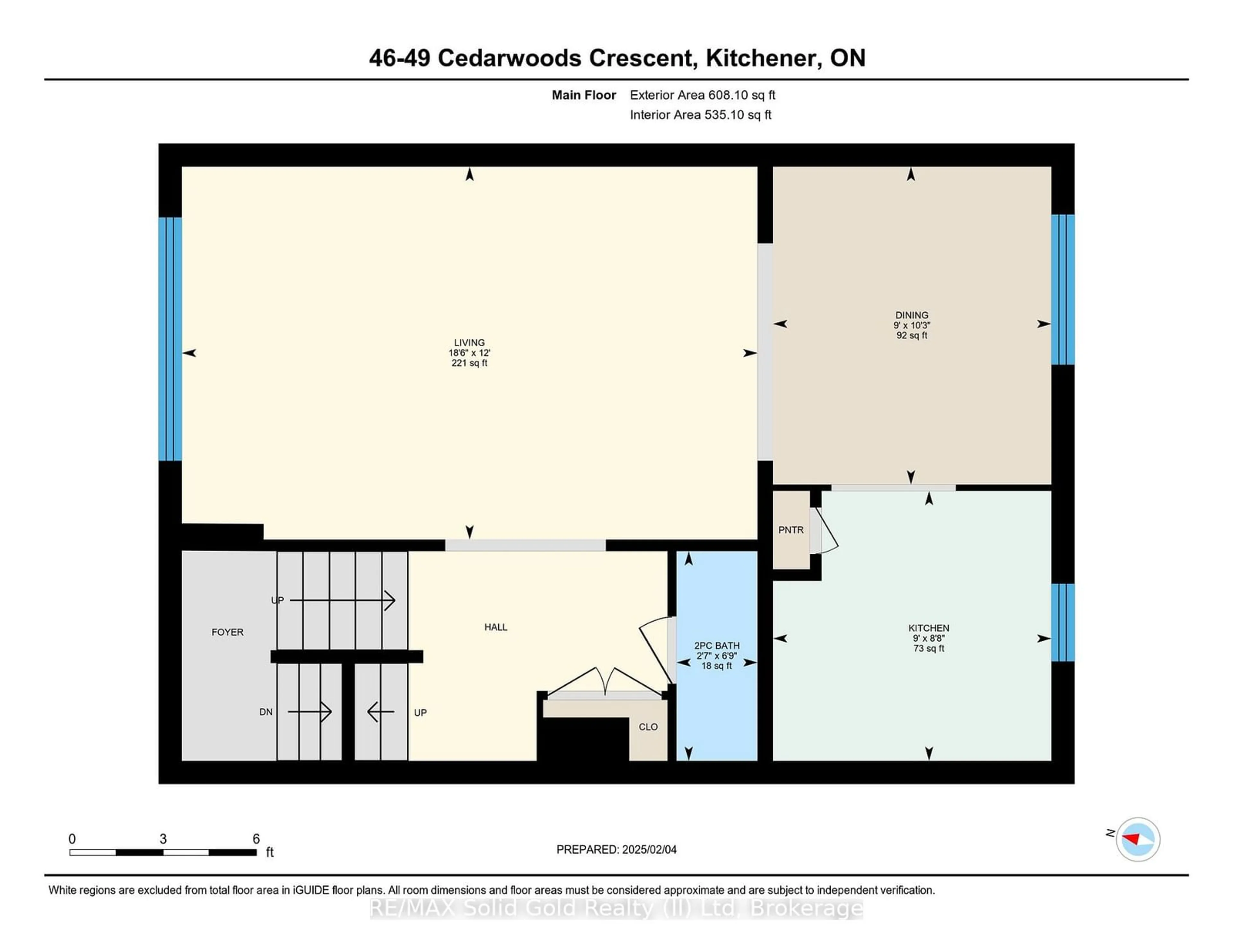 Floor plan for 49 Cedarwoods Cres #46, Kitchener Ontario N2C 2L1