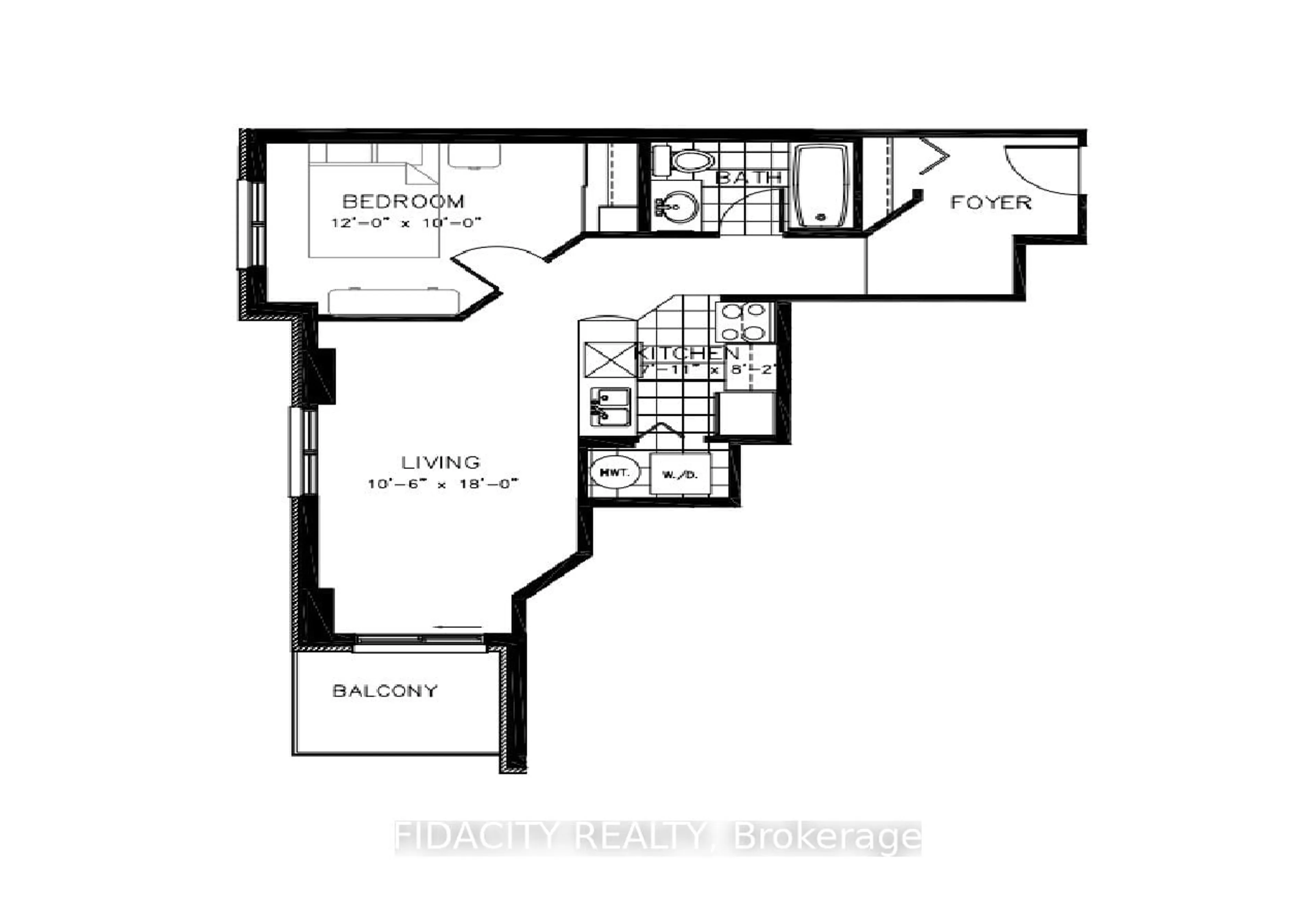 Floor plan for 310 Central Park Dr #3L, Carlington - Central Park Ontario K2C 4G4