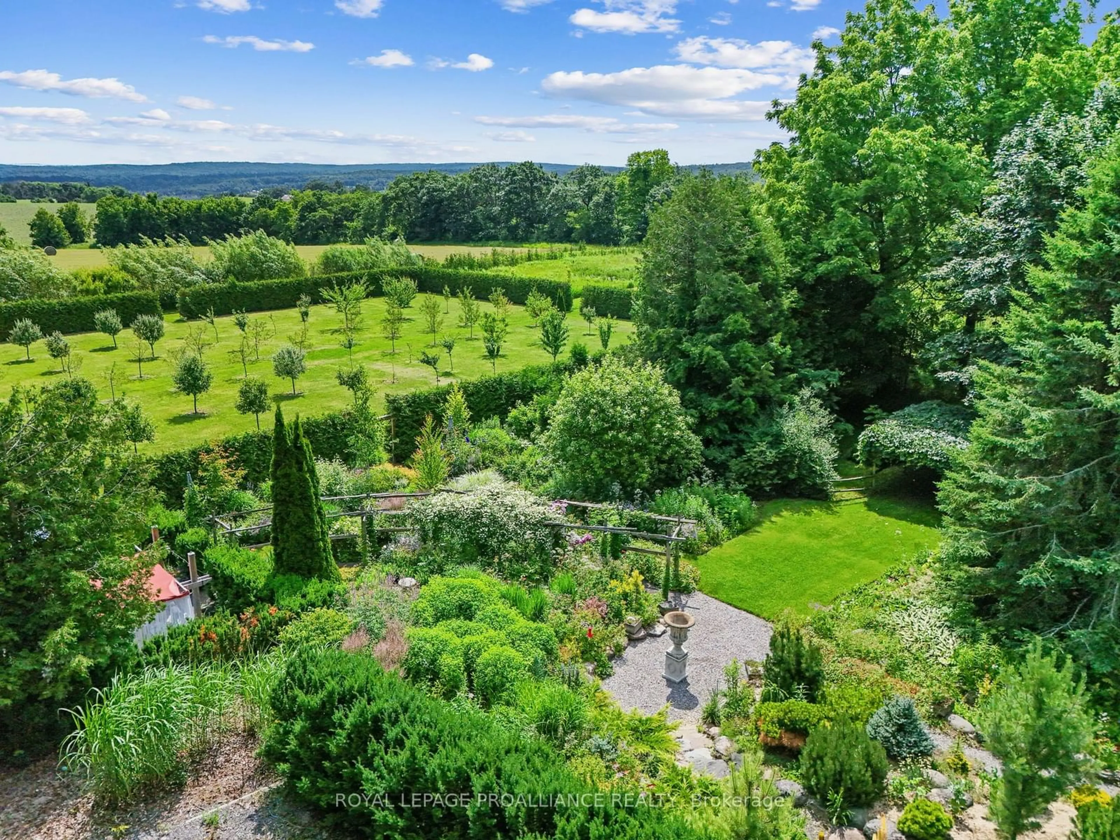 A pic from outside/outdoor area/front of a property/back of a property/a pic from drone, forest/trees view for 1521 Bowmanton Rd, Alnwick/Haldimand Ontario K0K 2X0