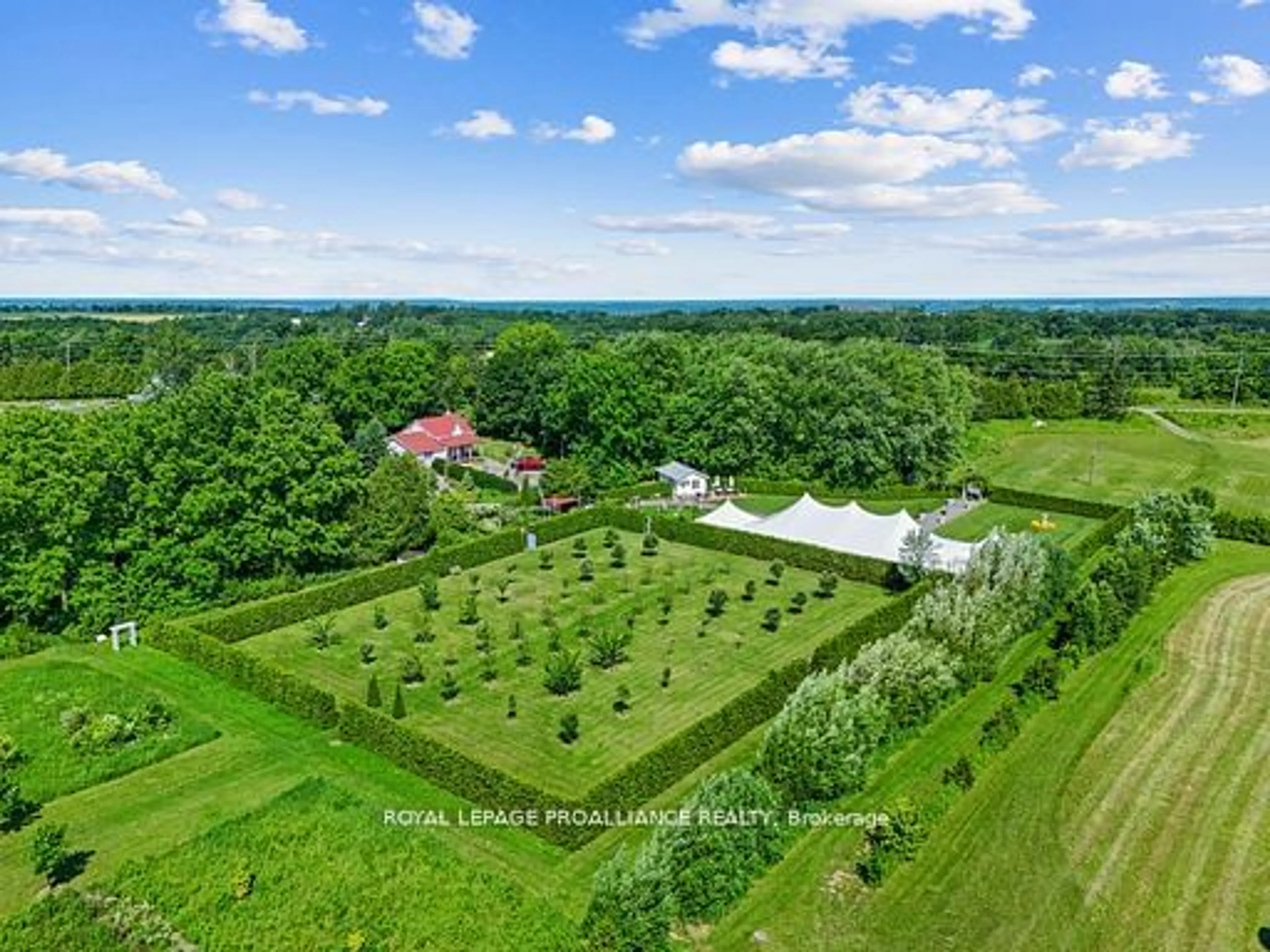 A pic from outside/outdoor area/front of a property/back of a property/a pic from drone, forest/trees view for 1521 Bowmanton Rd, Alnwick/Haldimand Ontario K0K 2X0