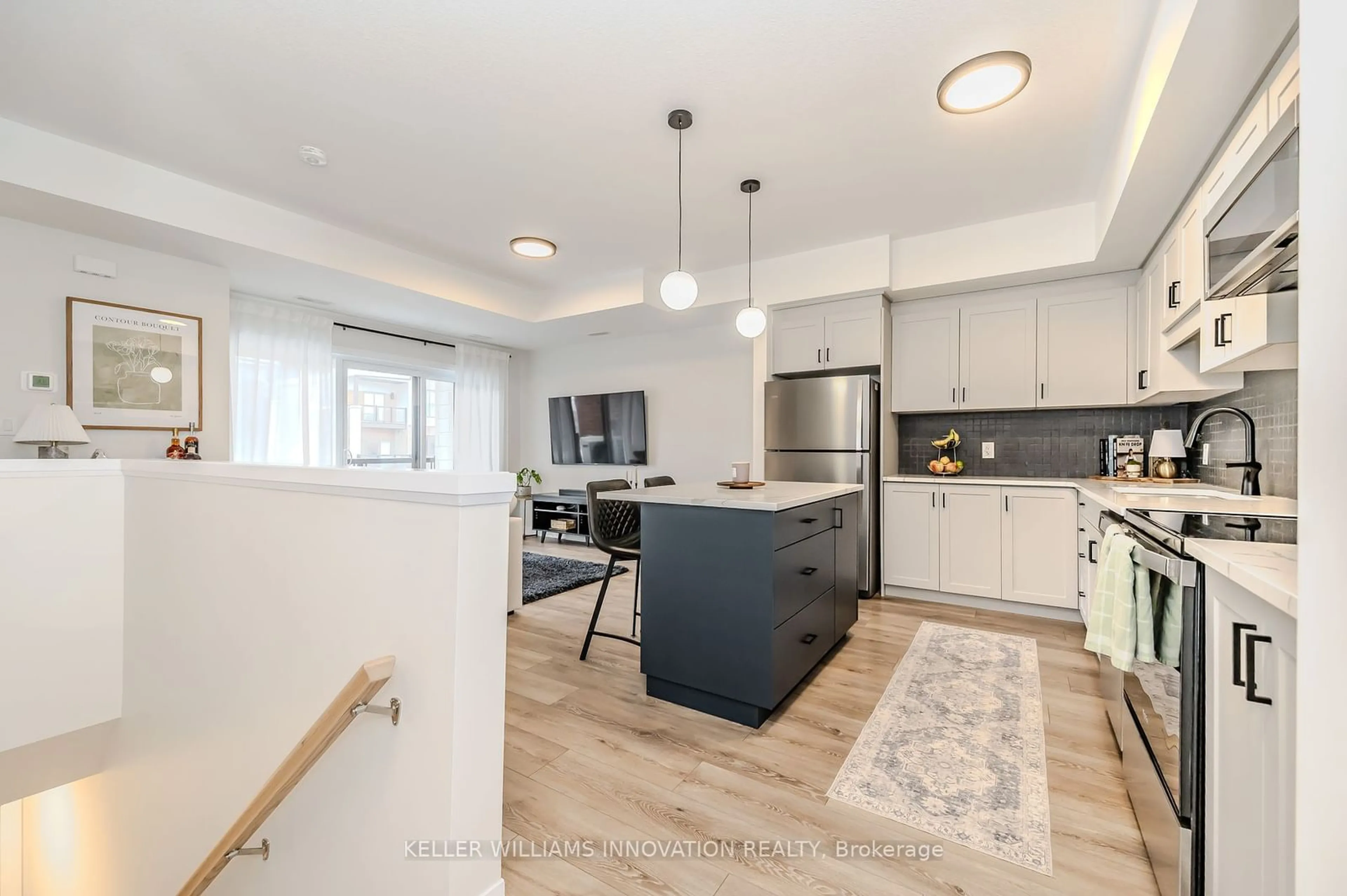 Open concept kitchen, unknown for 25 Isherwood Ave #91, Cambridge Ontario N1R 1B6