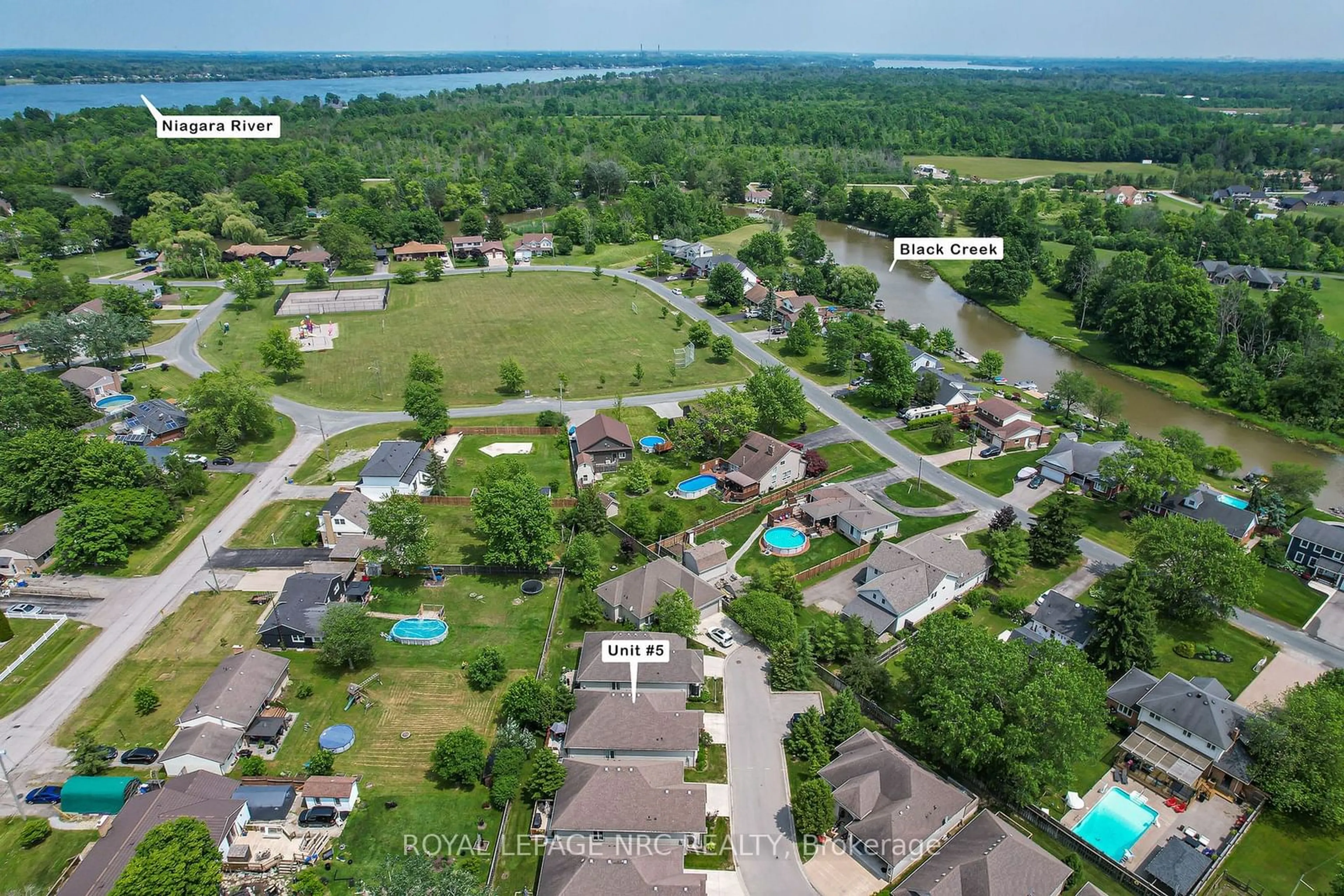 A pic from outside/outdoor area/front of a property/back of a property/a pic from drone, water/lake/river/ocean view for 3395 RIVER Tr #5, Fort Erie Ontario L0S 1S0