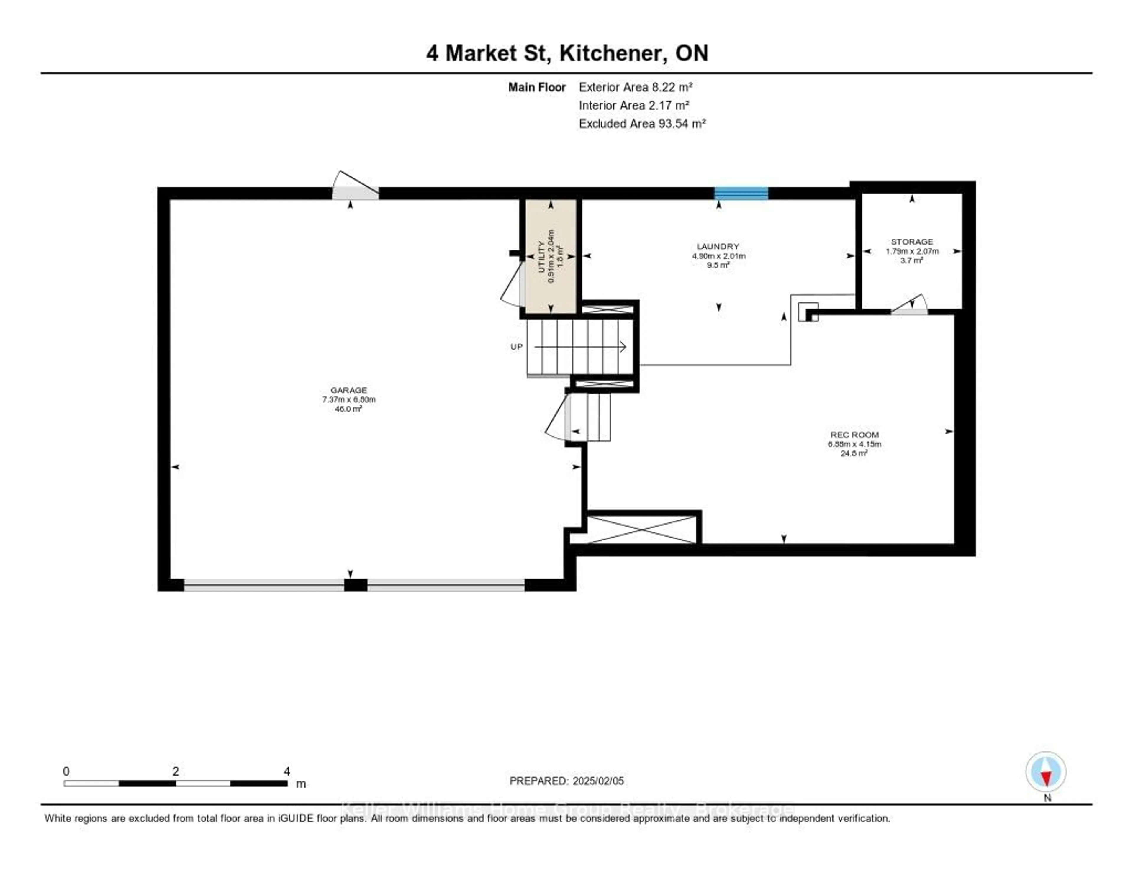 Floor plan for 4 Market St, Kitchener Ontario N2K 1H2