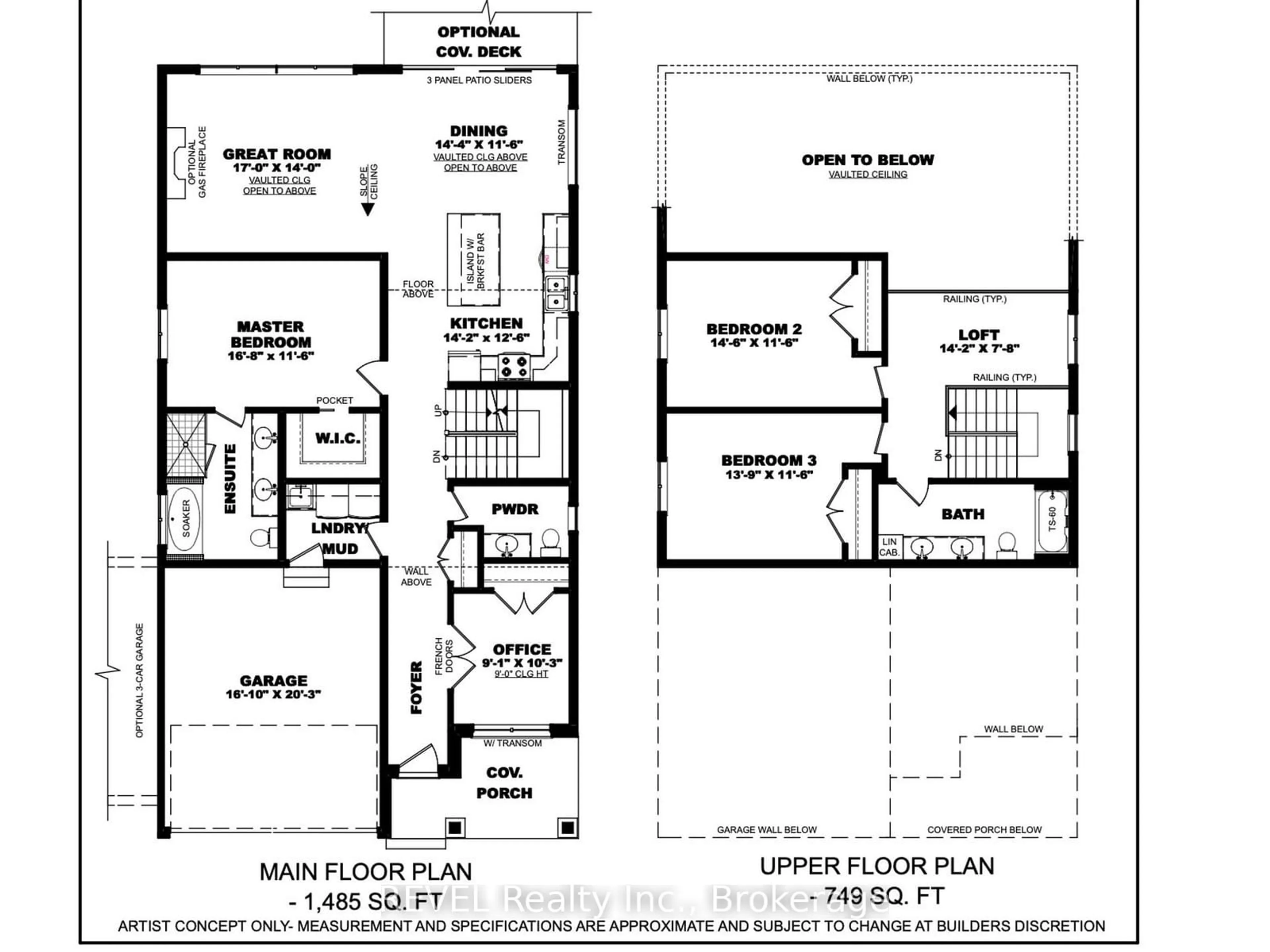 Floor plan for Lot 20 Anchor Rd, Thorold Ontario L0S 1A0