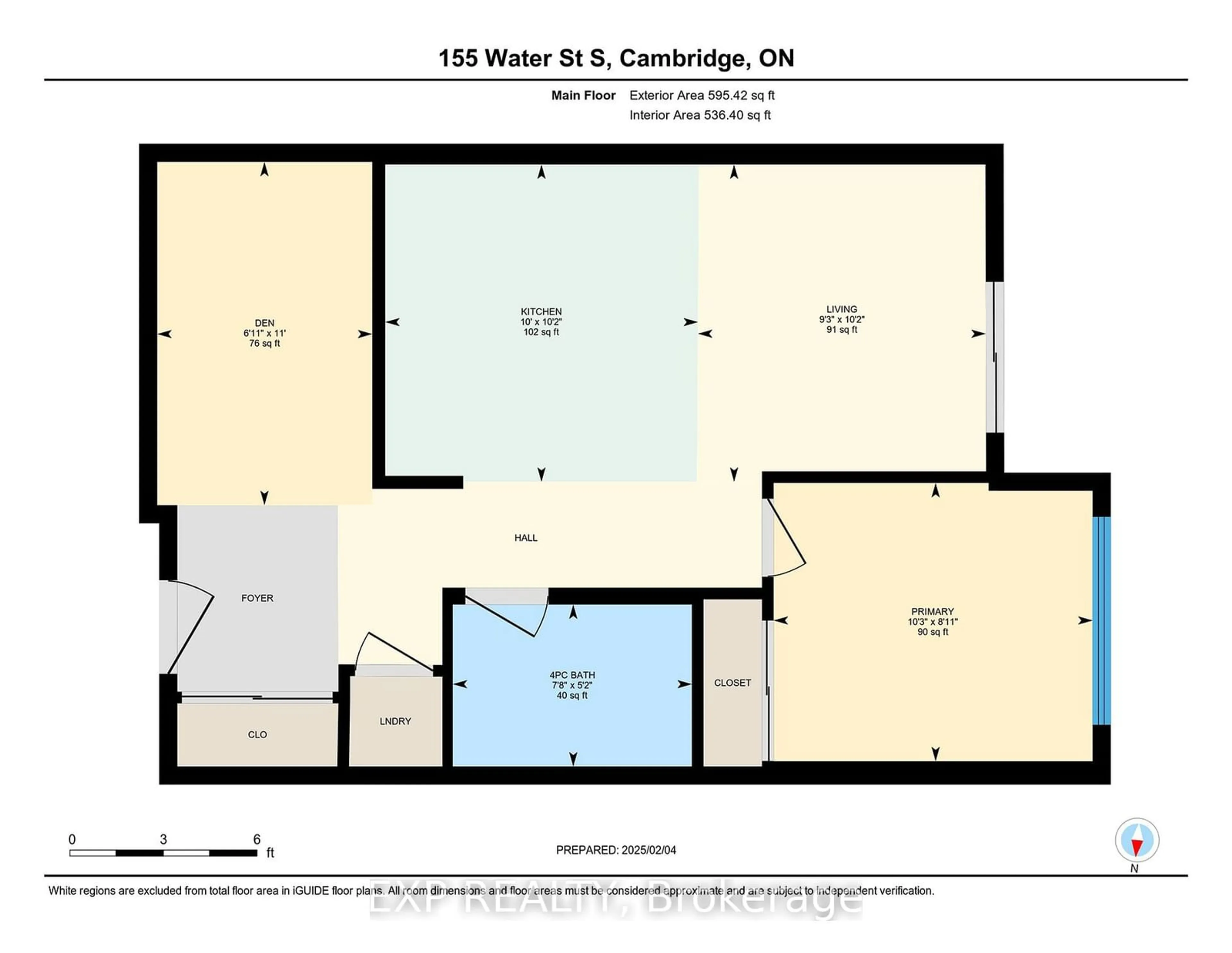 Floor plan for 155 Water St #409, Cambridge Ontario N1R 3E3