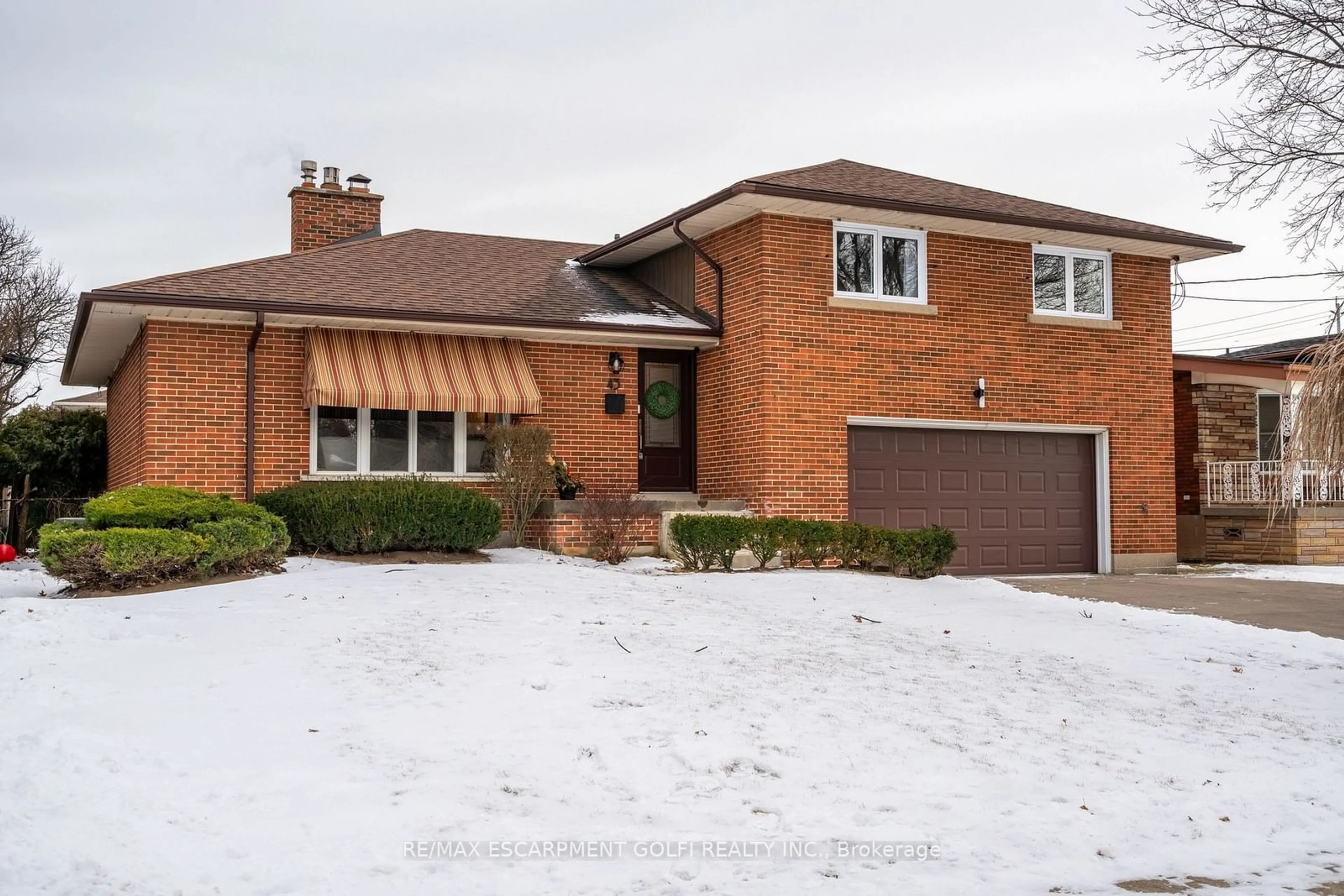 Home with brick exterior material, street for 43 Bruce Park Dr, Hamilton Ontario L9A 3G5