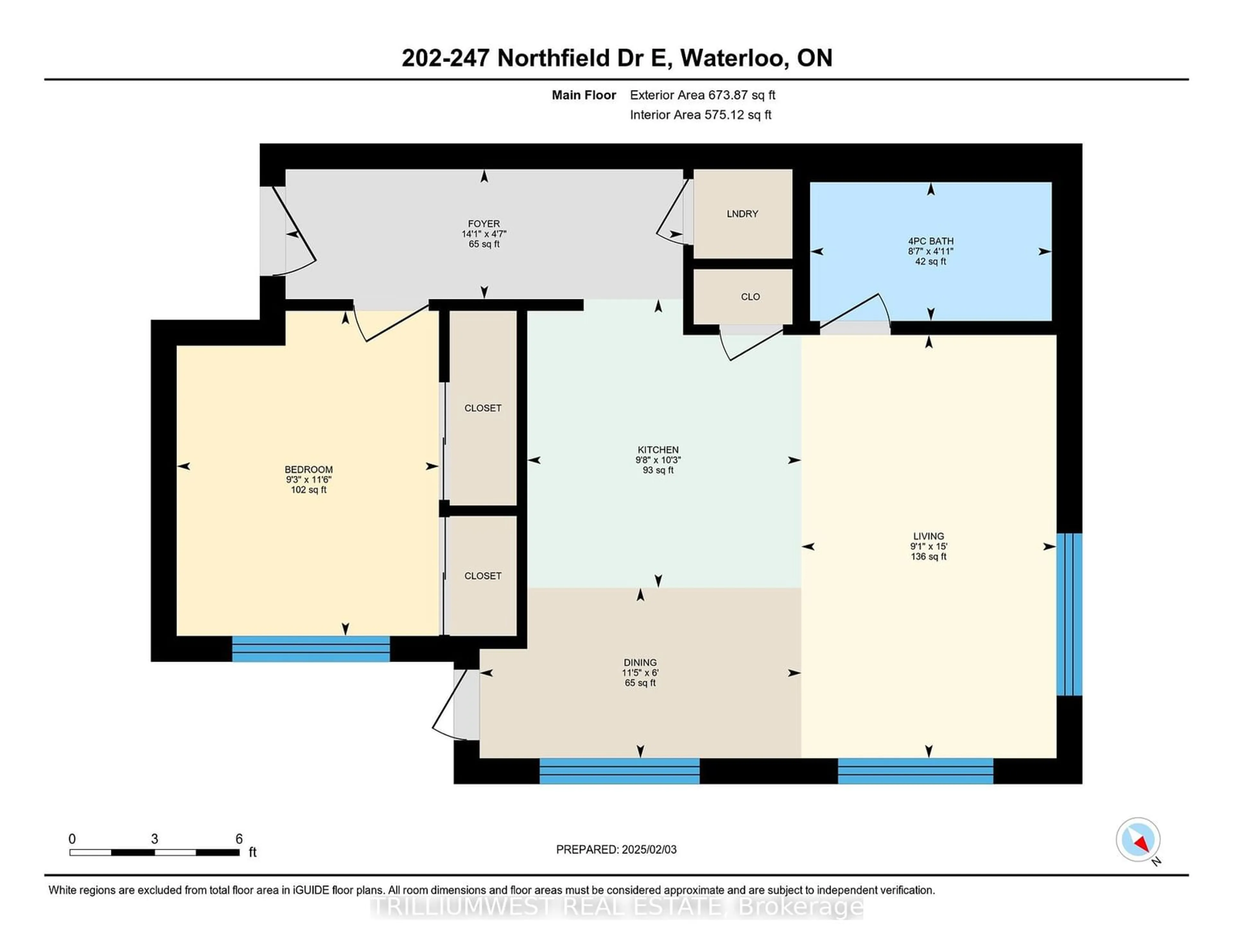 Floor plan for 247 NORTHFIELD Dr #202, Waterloo Ontario N2K 0H1