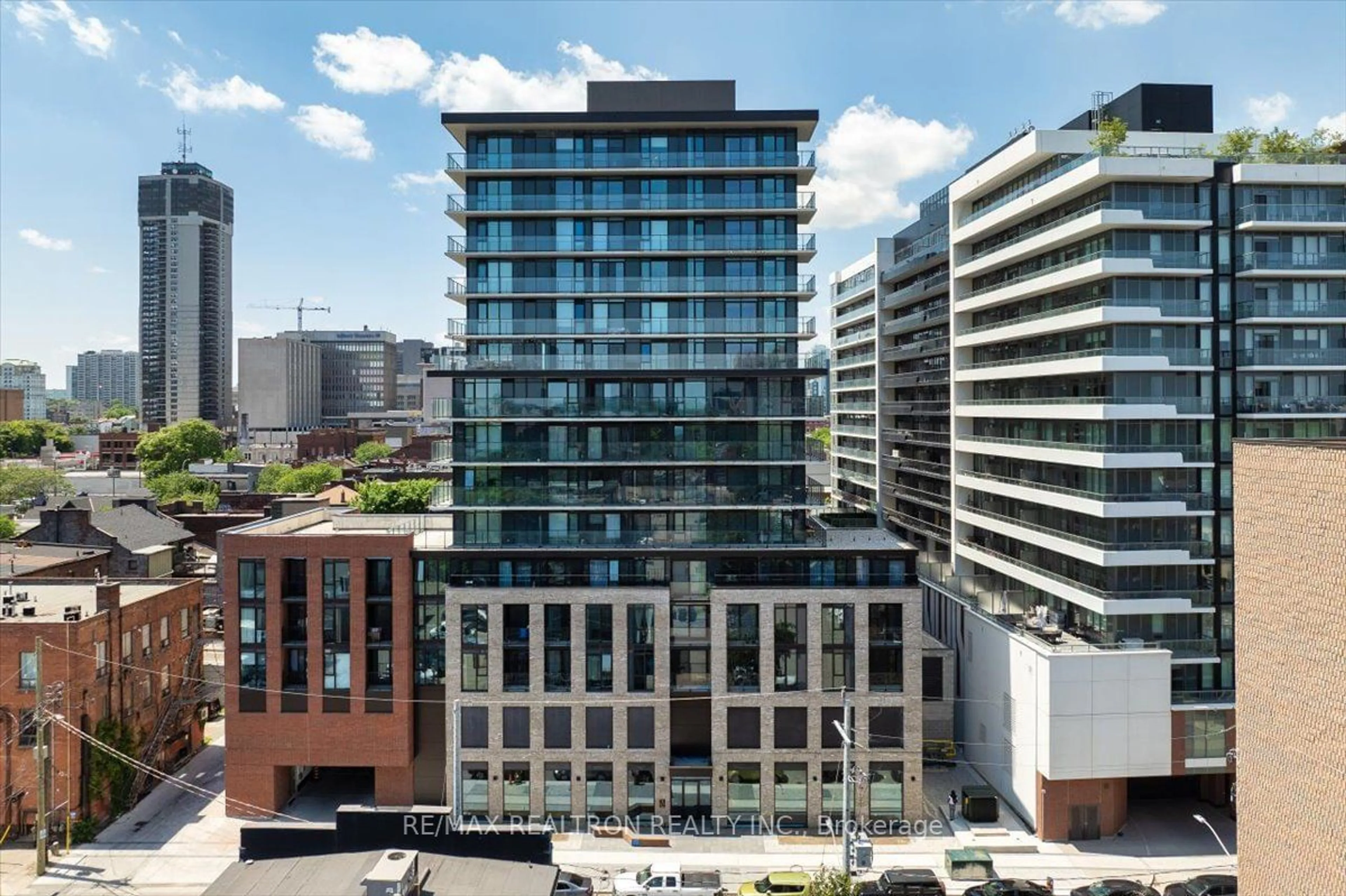 A pic from outside/outdoor area/front of a property/back of a property/a pic from drone, city buildings view from balcony for 1 Jarvis St #726, Hamilton Ontario L8R 0A8