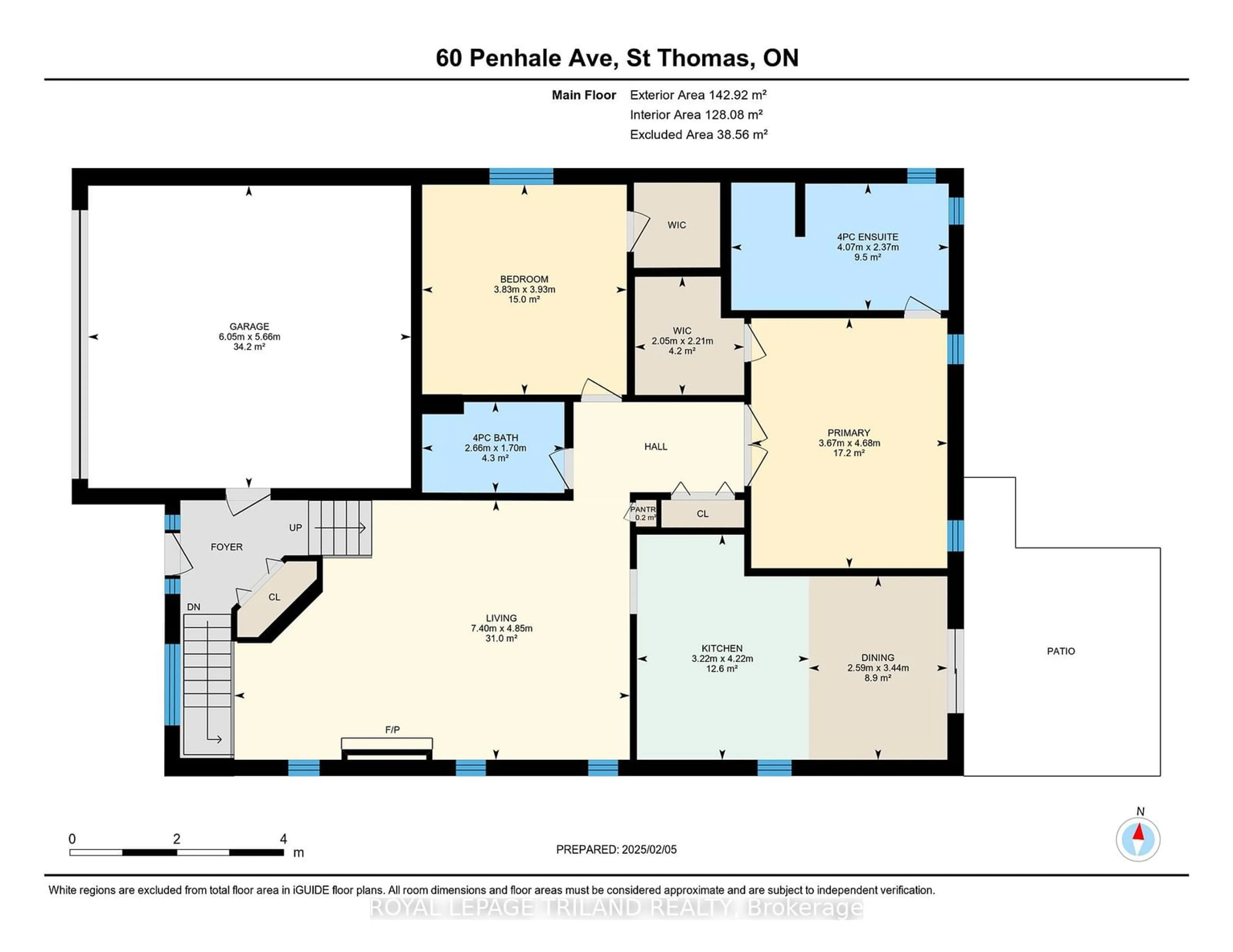 Floor plan for 60 Penhale Ave, St. Thomas Ontario N5R 5M9