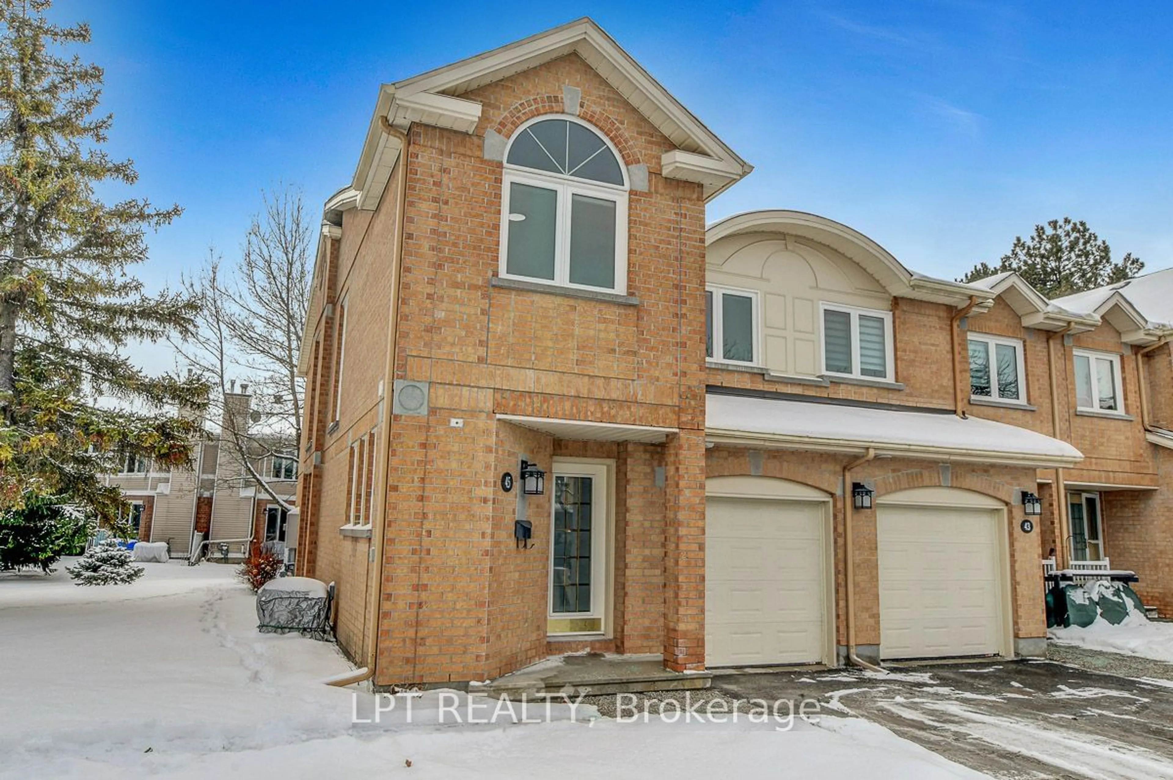 Home with brick exterior material, street for 45 Grandcourt Dr, South of Baseline to Knoxdale Ontario K2G 5W9