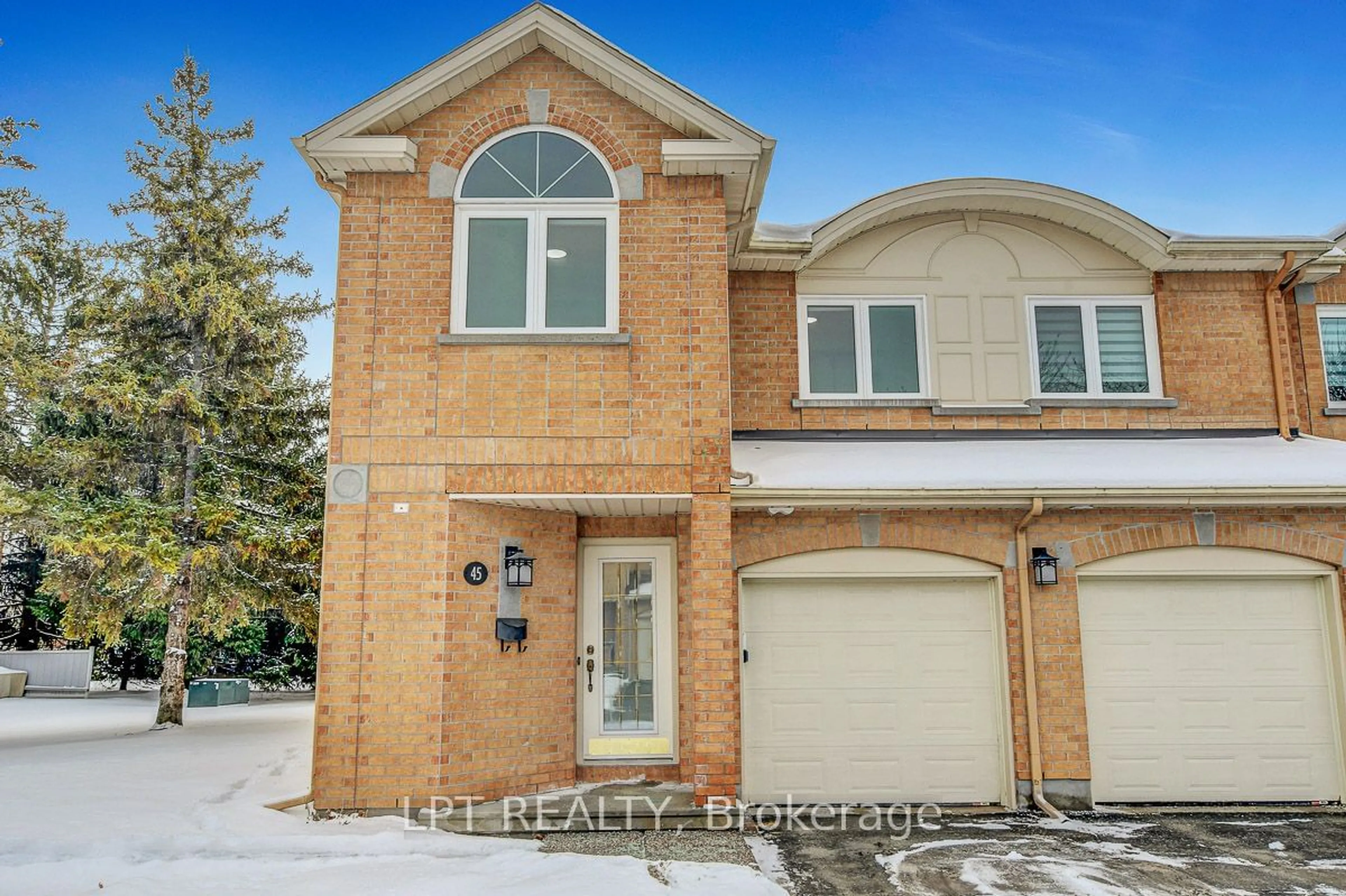 Home with brick exterior material, street for 45 Grandcourt Dr, South of Baseline to Knoxdale Ontario K2G 5W9