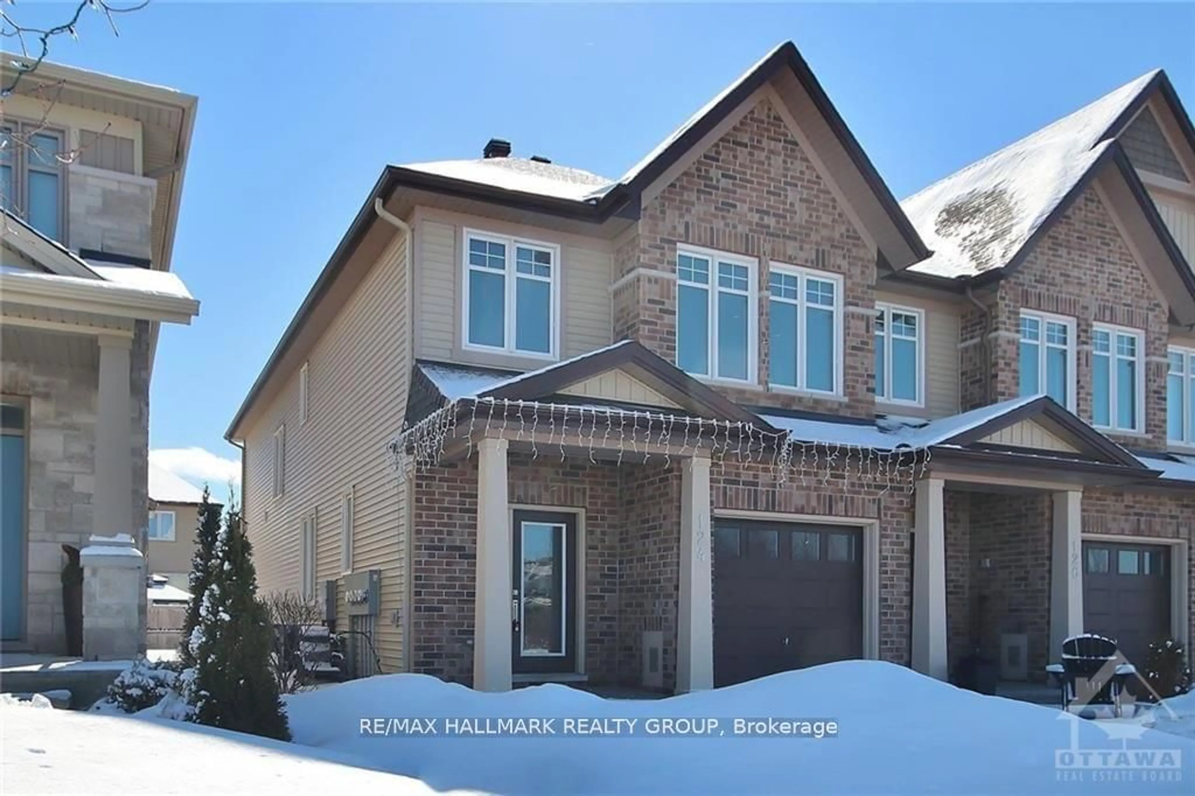 Home with brick exterior material, street for 124 Helen Rapp Way, Blossom Park - Airport and Area Ontario K1T 0N4