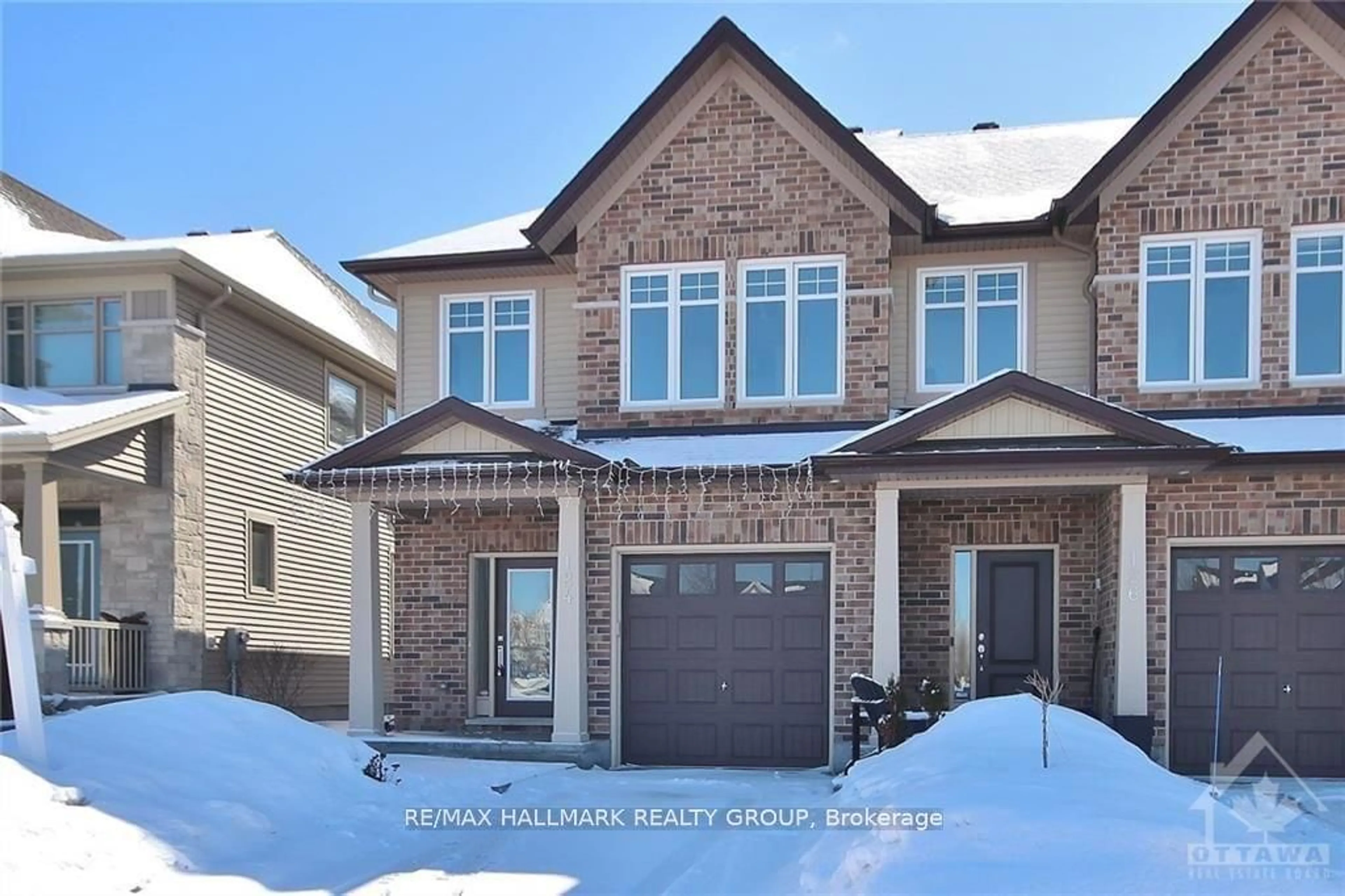 Home with brick exterior material, street for 124 Helen Rapp Way, Blossom Park - Airport and Area Ontario K1T 0N4