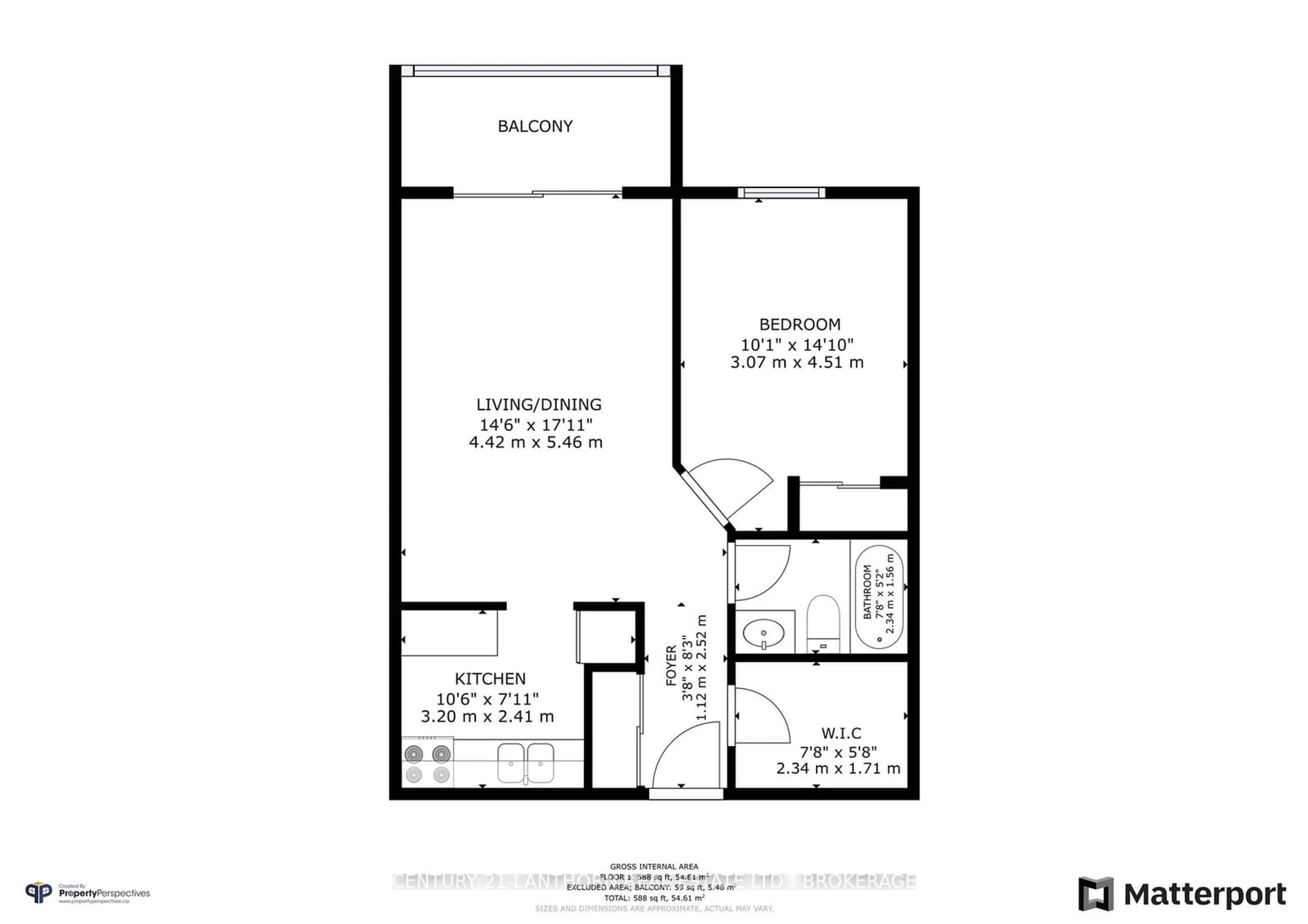 Floor plan for 310 Kingsdale Ave #204, Kingston Ontario K7M 8S1