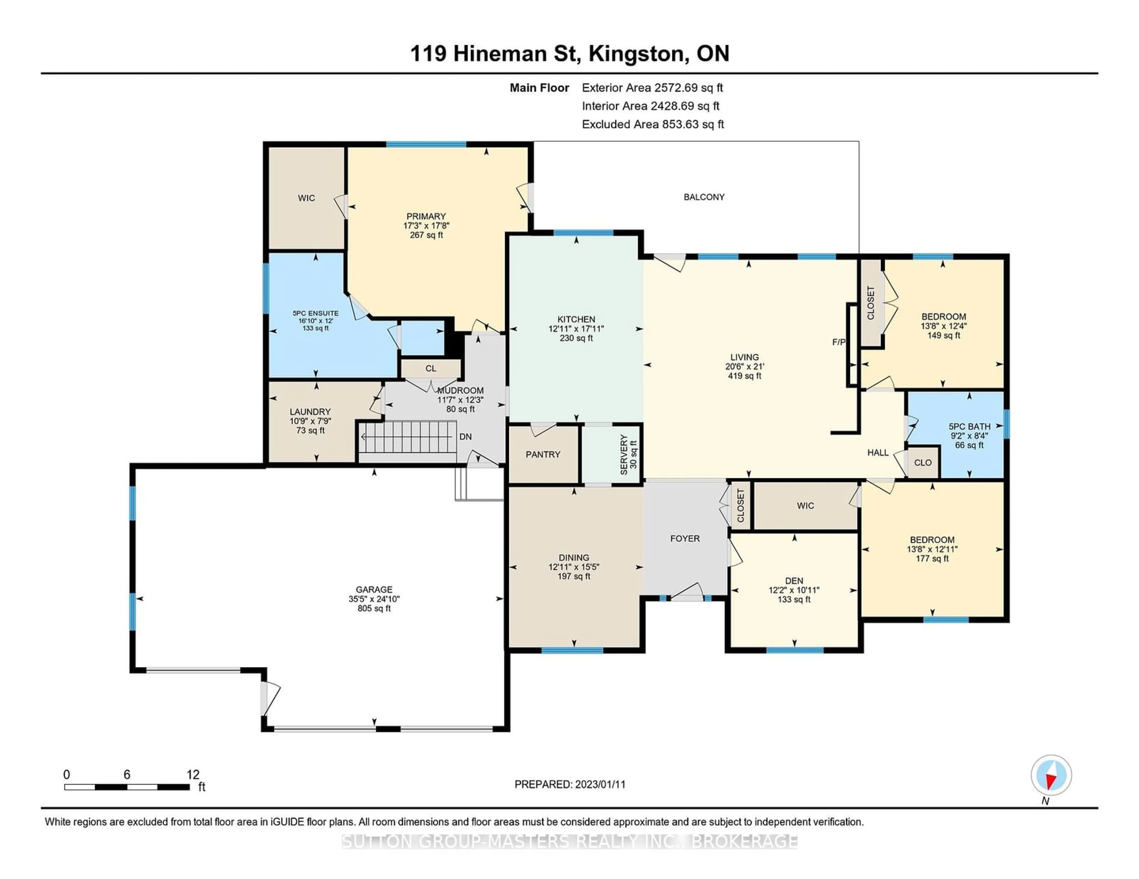 Floor plan for 119 HINEMAN St, Kingston Ontario K7L 0G2