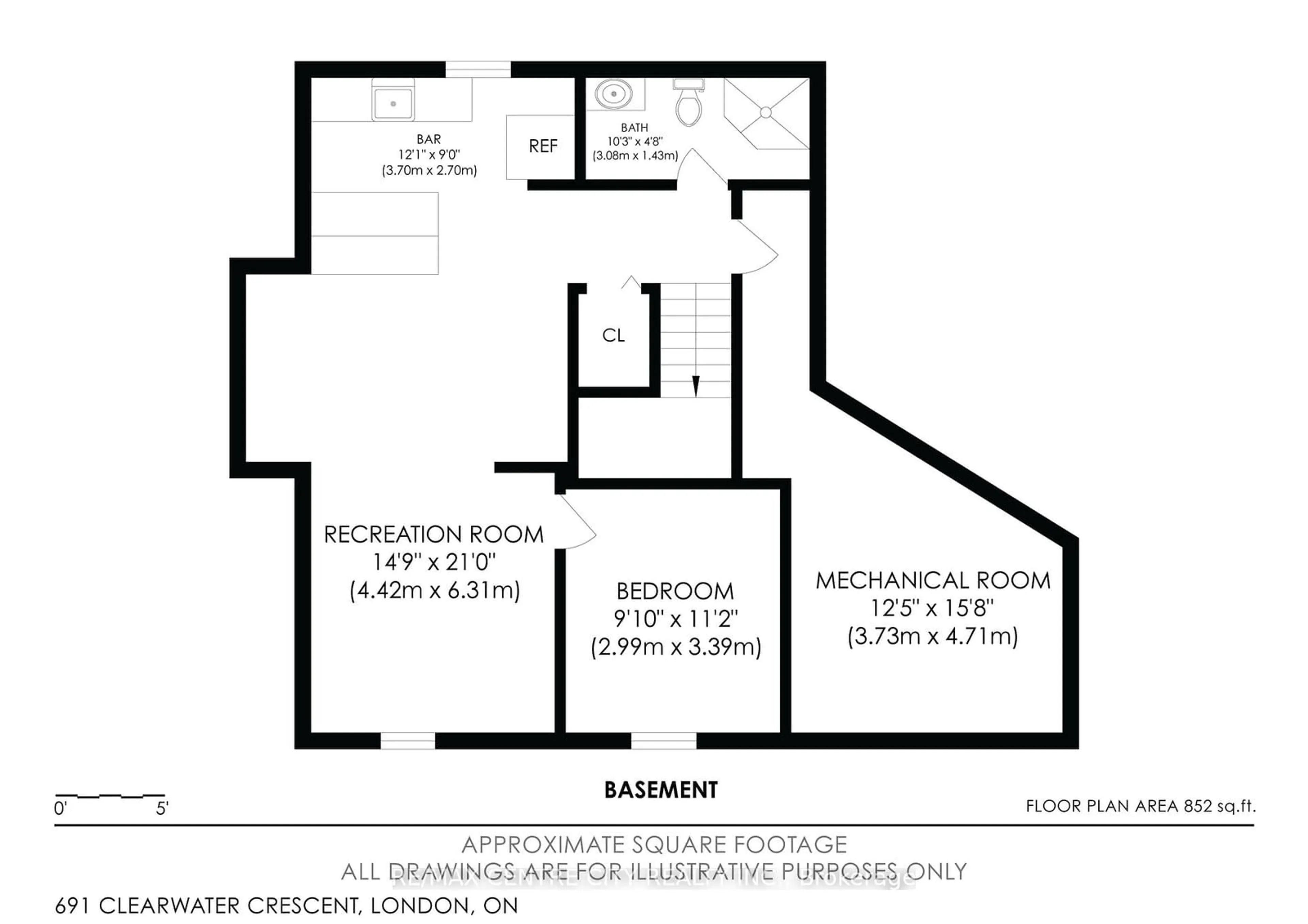 Floor plan for 691 Clearwater Cres, London Ontario N5X 4J7