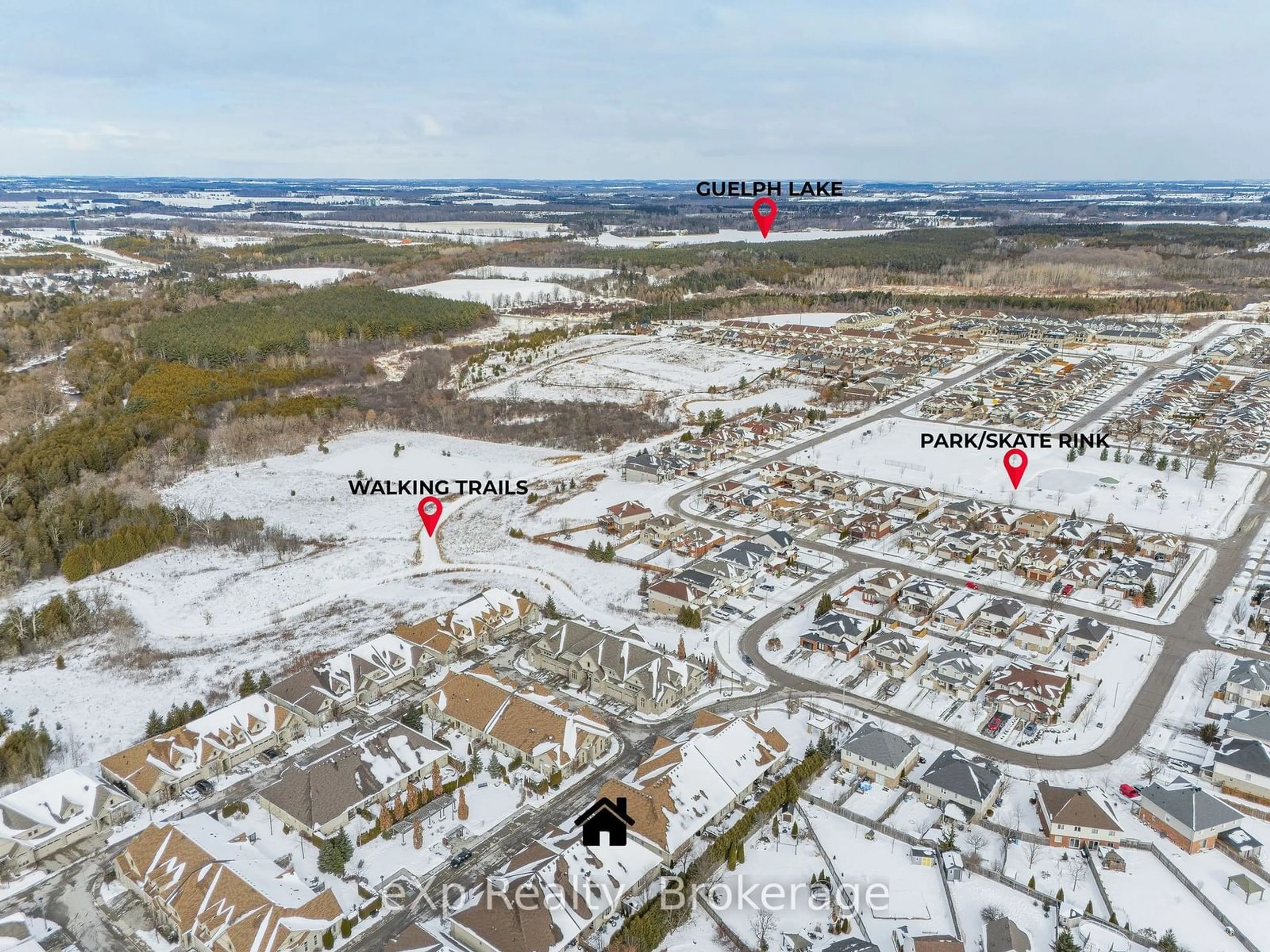 A pic from outside/outdoor area/front of a property/back of a property/a pic from drone, street for 19 Simmonds Dr #5, Guelph Ontario N1E 0H4