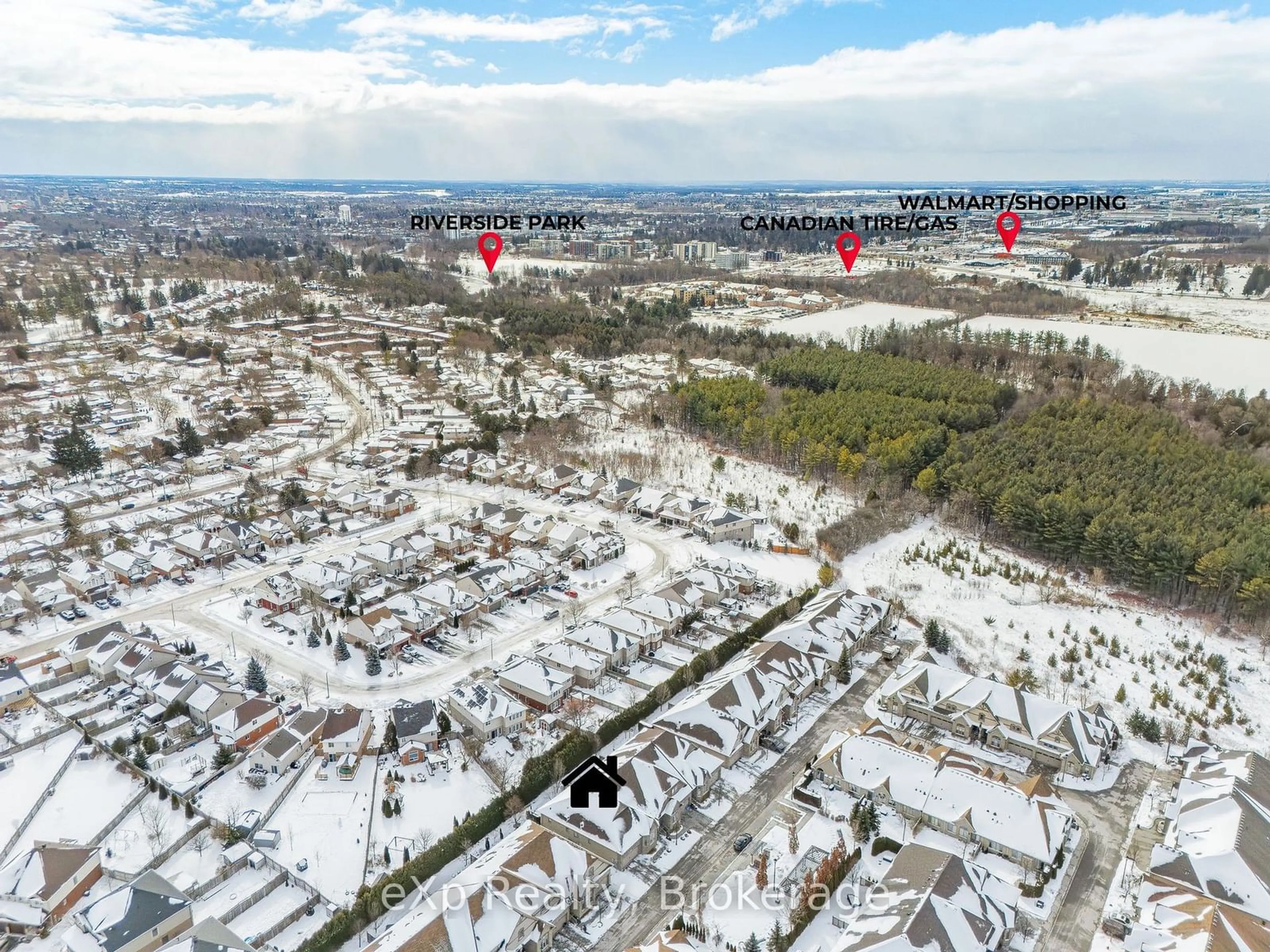 A pic from outside/outdoor area/front of a property/back of a property/a pic from drone, street for 19 Simmonds Dr #5, Guelph Ontario N1E 0H4