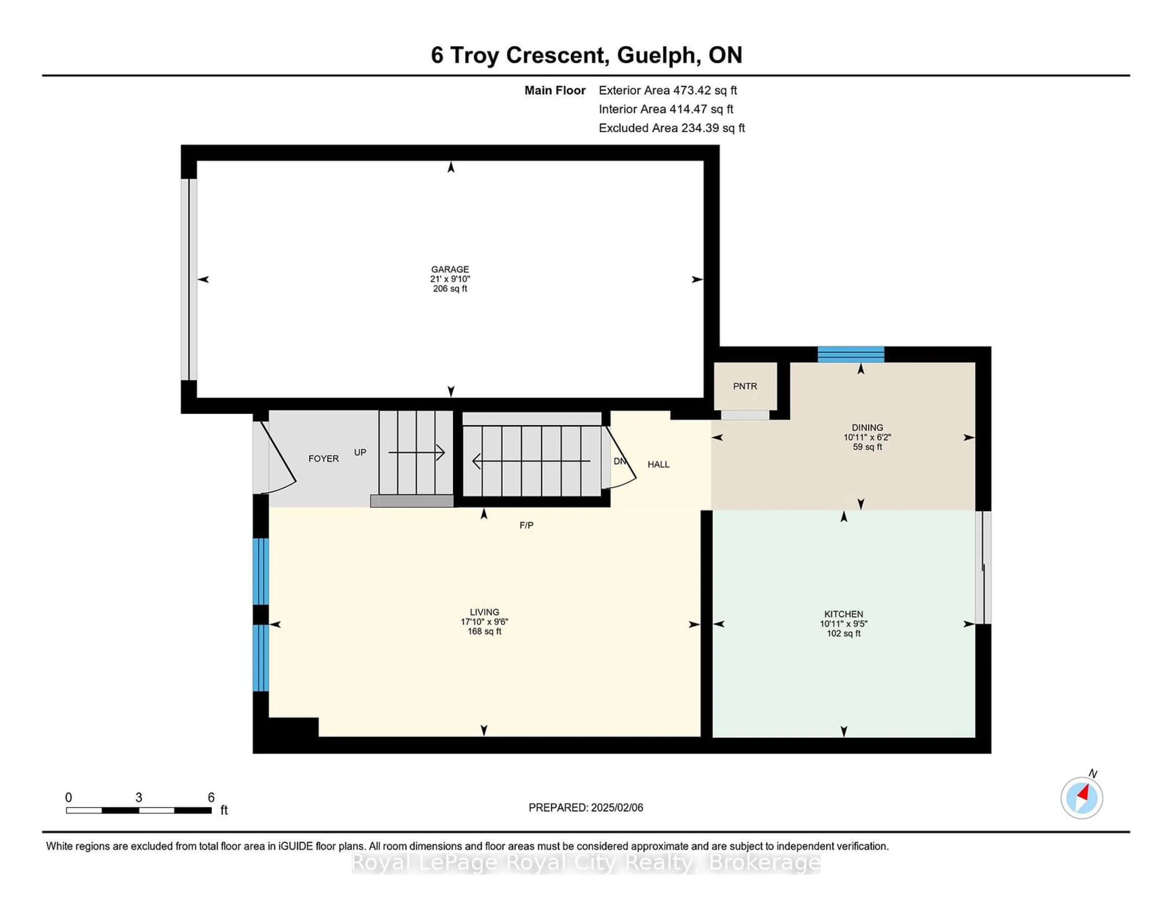 Floor plan for 6 Troy Cres, Guelph Ontario N1E 6W7