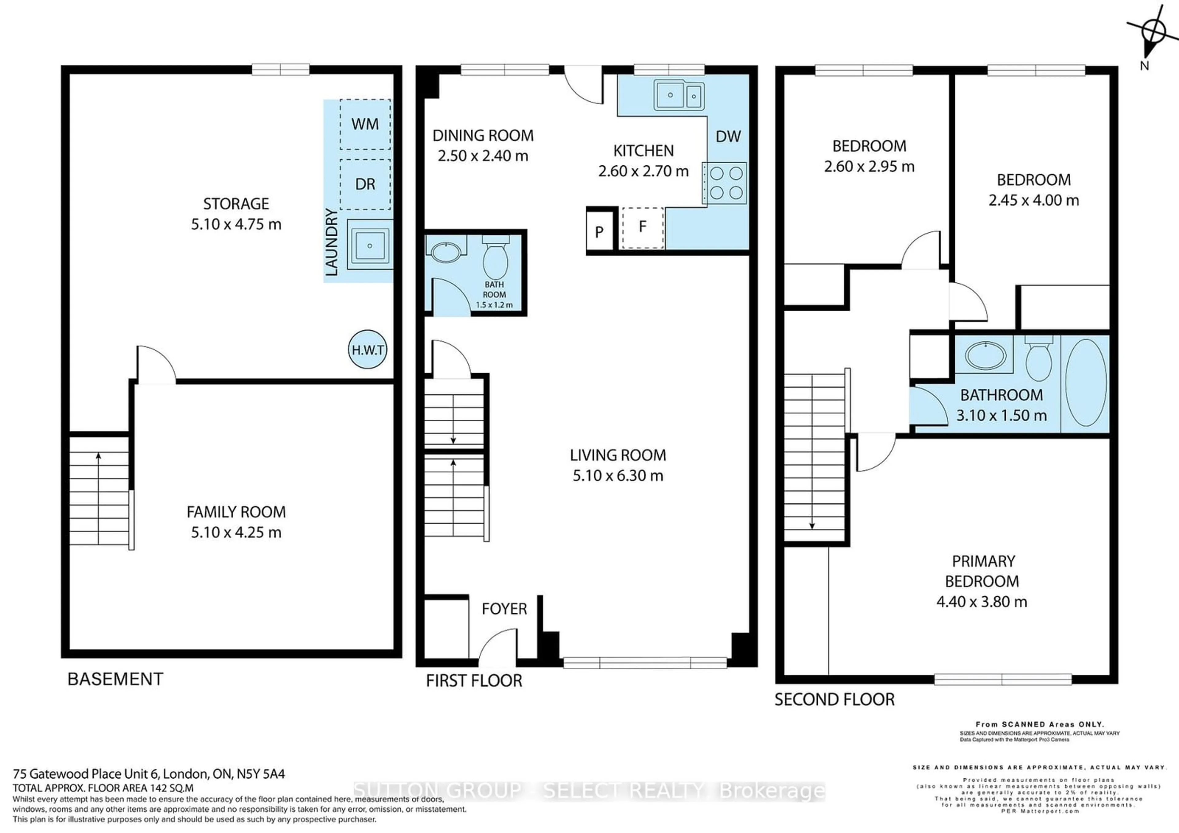 Floor plan for 75 Gatewood Place Pl #6, London Ontario N5Y 5A4