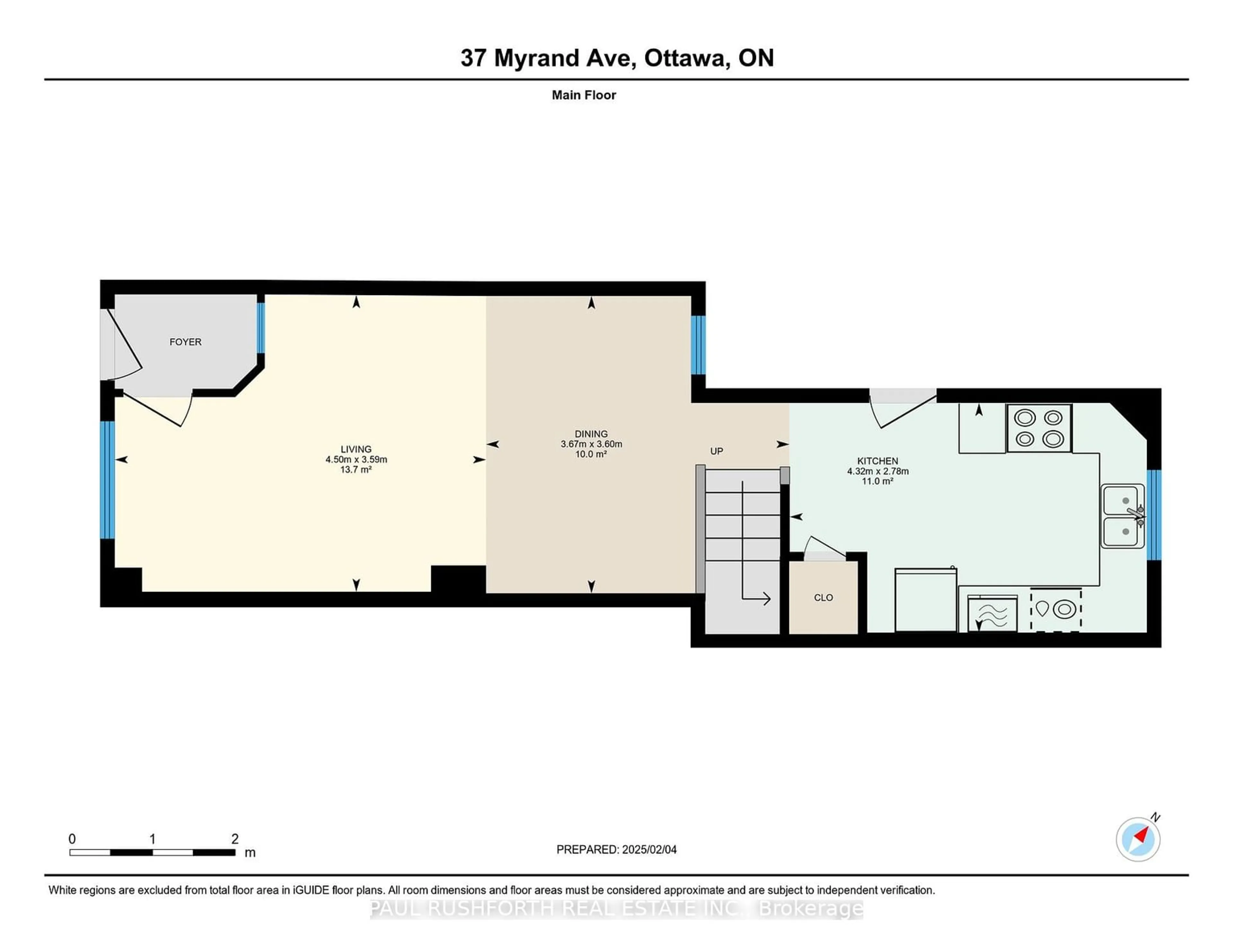 Floor plan for 37 Myrand Ave, Lower Town - Sandy Hill Ontario K1N 5N7