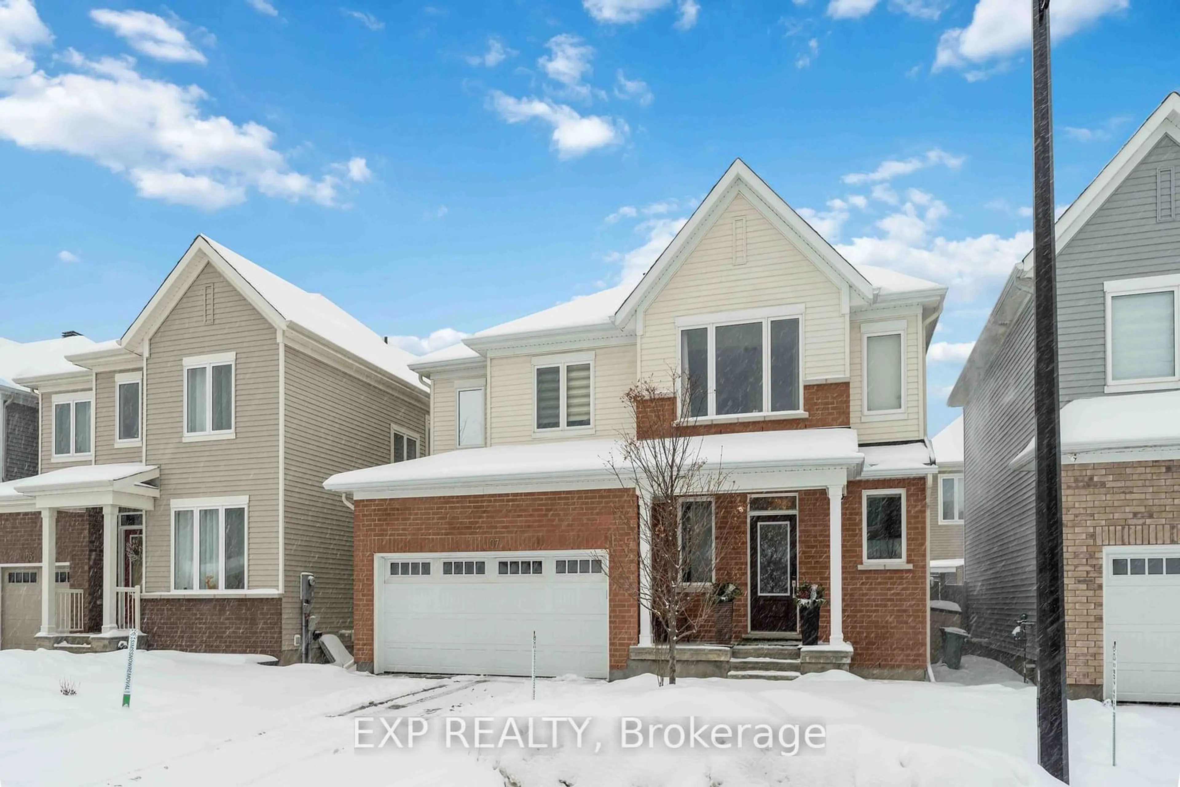 Home with brick exterior material, street for 107 Aubrais Cres, Ottawa Ontario K1W 0M9