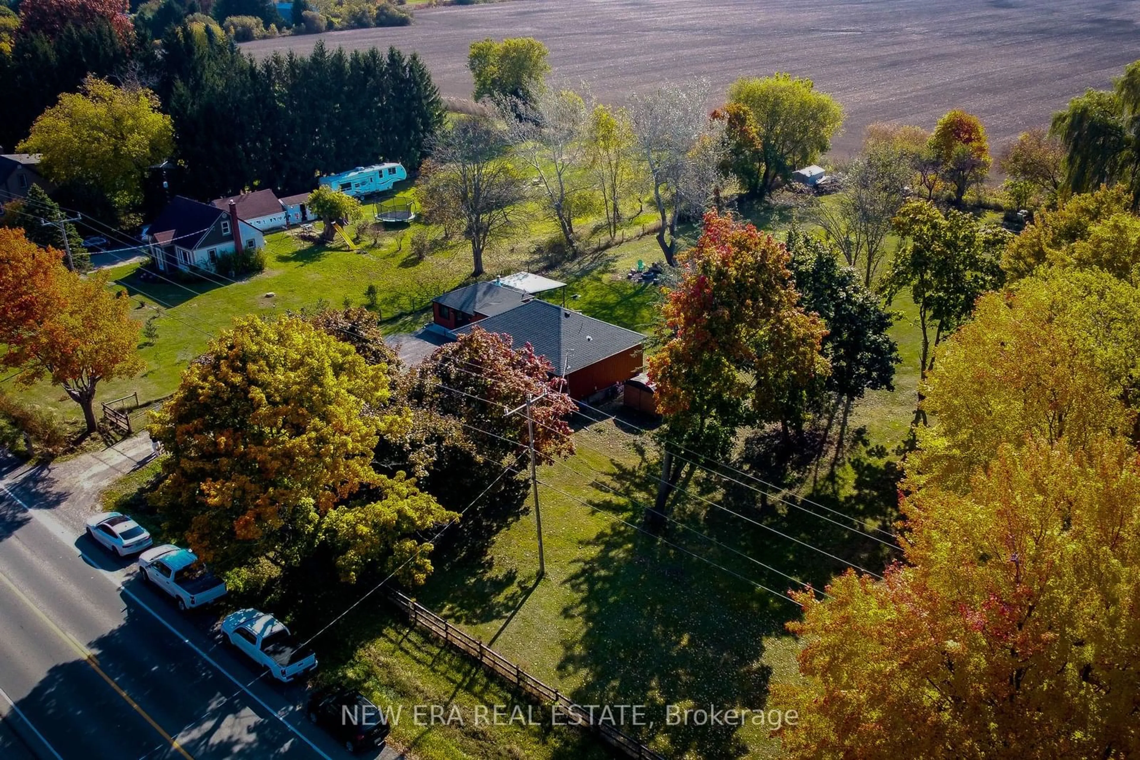 A pic from outside/outdoor area/front of a property/back of a property/a pic from drone, forest/trees view for 11755 Highway 3, Wainfleet Ontario L0S 1V0