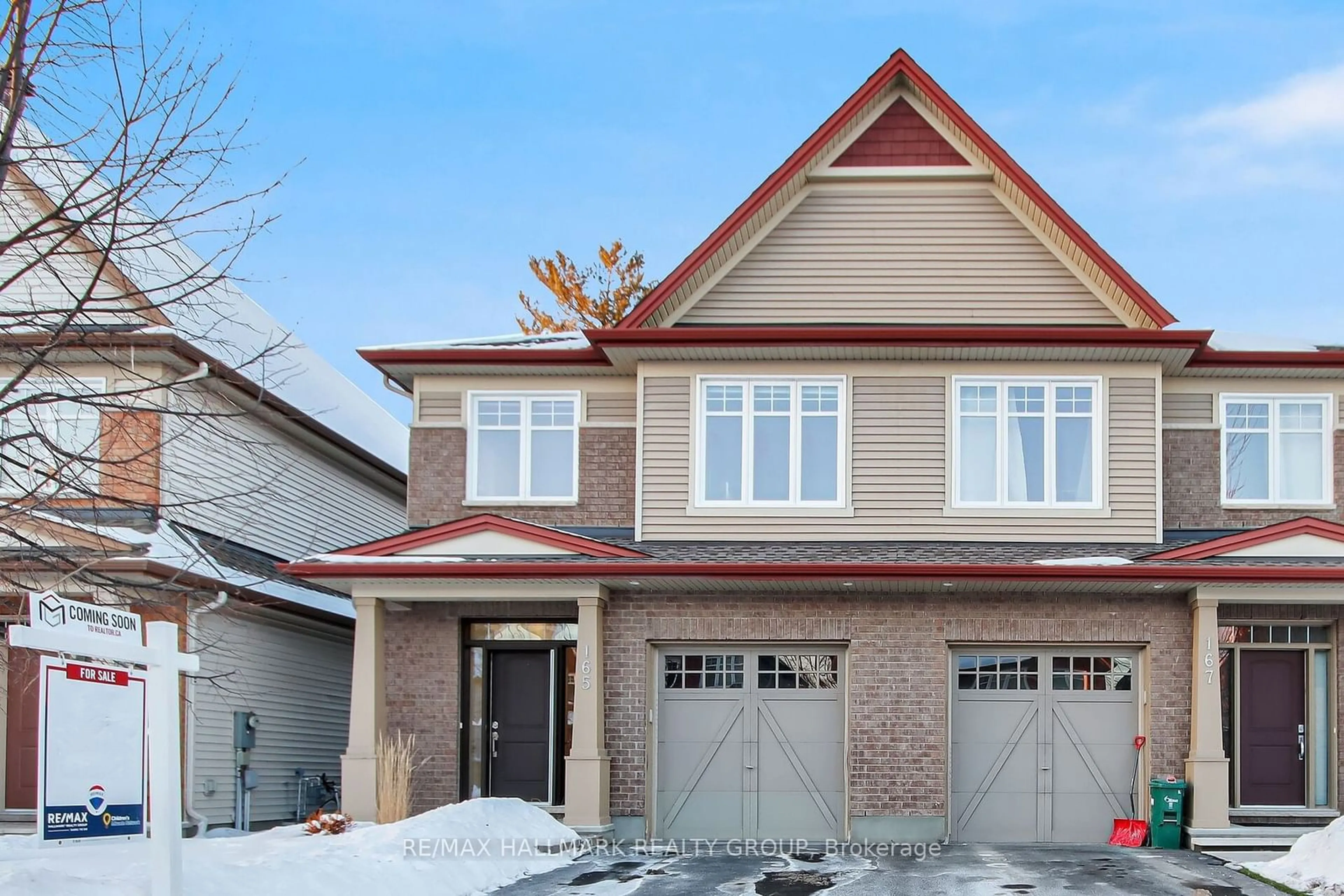 Home with brick exterior material, street for 165 Highbury Park Dr, Ottawa Ontario K2J 5Y1