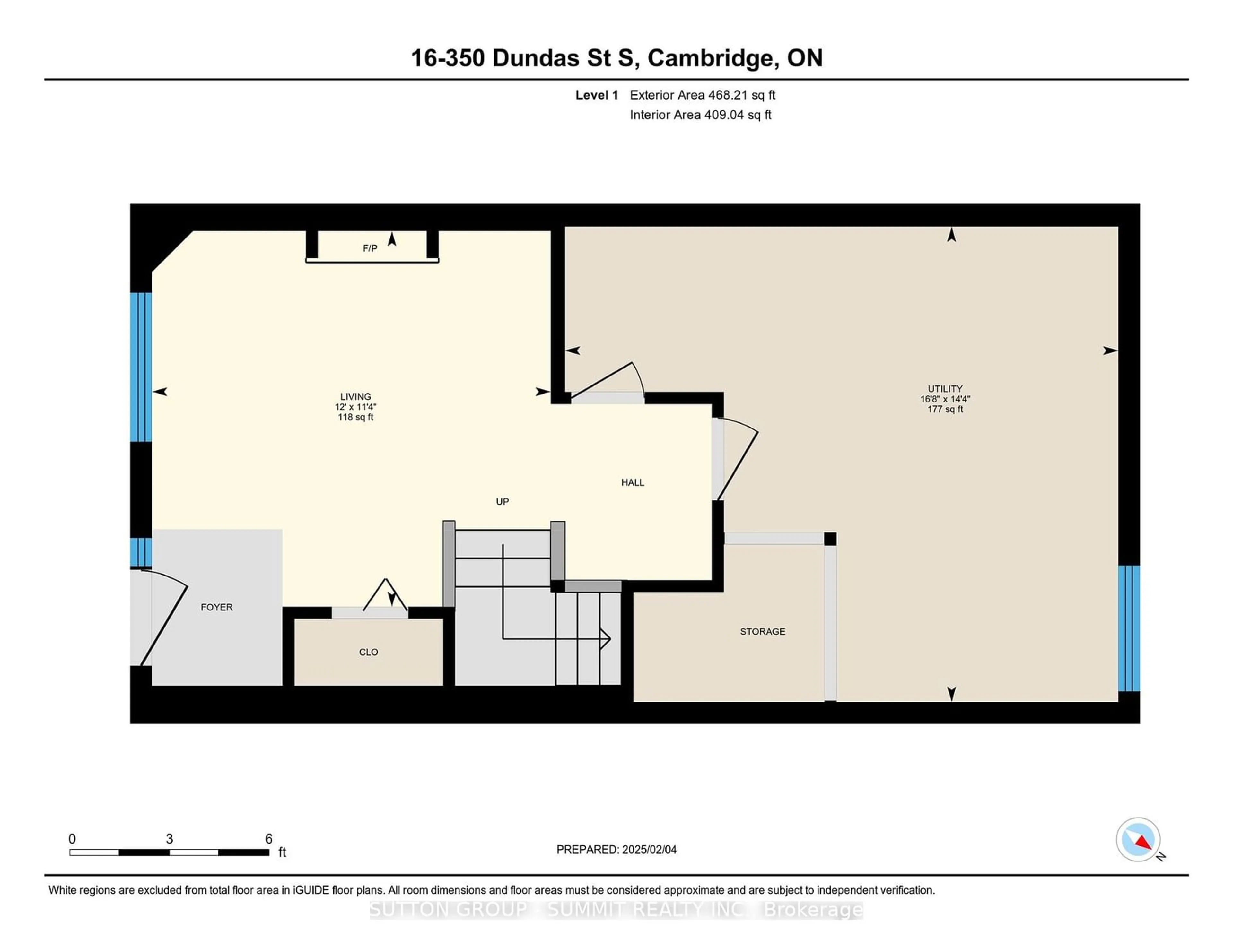 Floor plan for 350 Dundas St #16, Cambridge Ontario N1T 0C9