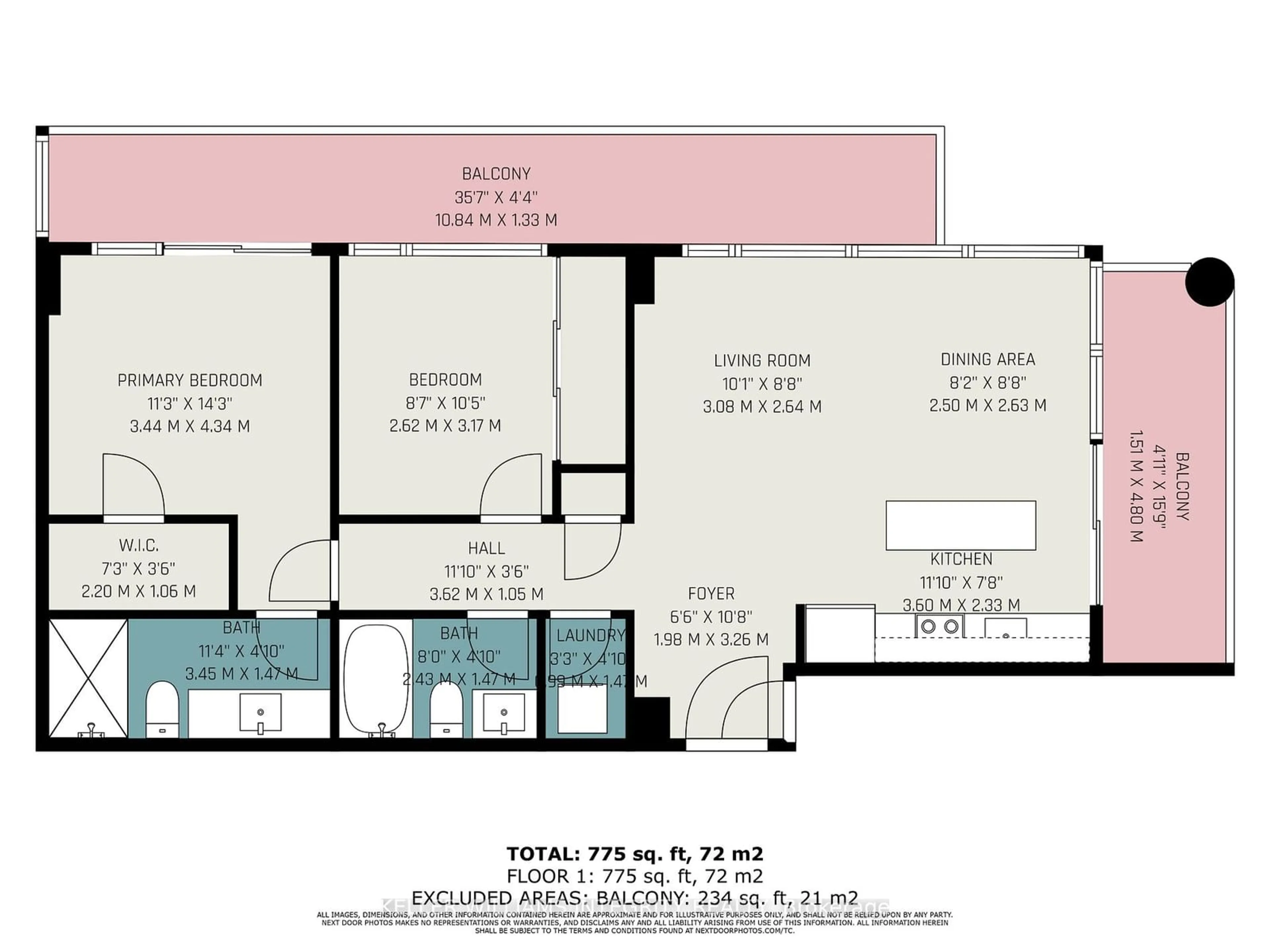 Floor plan for 360 Patricia Ave #715, Westboro - Hampton Park Ontario K1Z 0A8